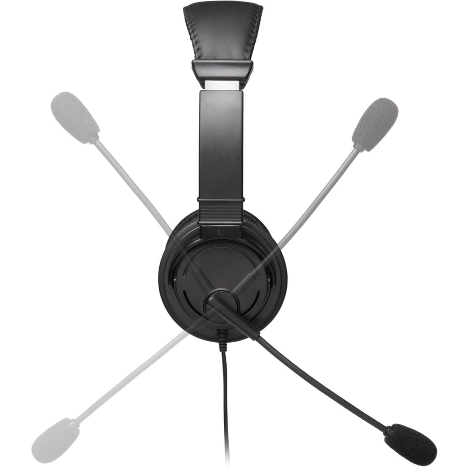 Kensington Hi-Fi Headphones with Microphone - Stereo - Wired - Over-the-head - Binaural - Circumaural - 6 ft Cable - Noise Cancelling Microphone - Image 3