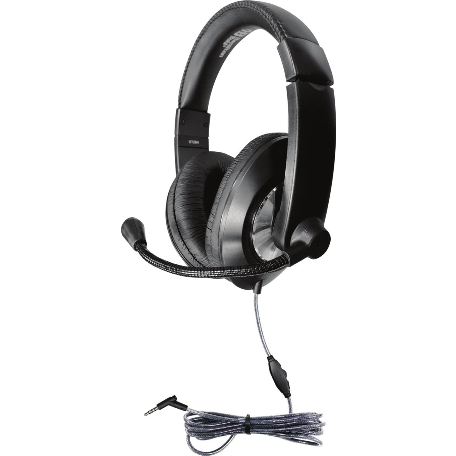 Hamilton Buhl Smart-Trek Headset - Stereo - Mini-phone (3.5mm) - Wired - 32 Ohm - 50 Hz to 20 kHz - Ove - ST2BK