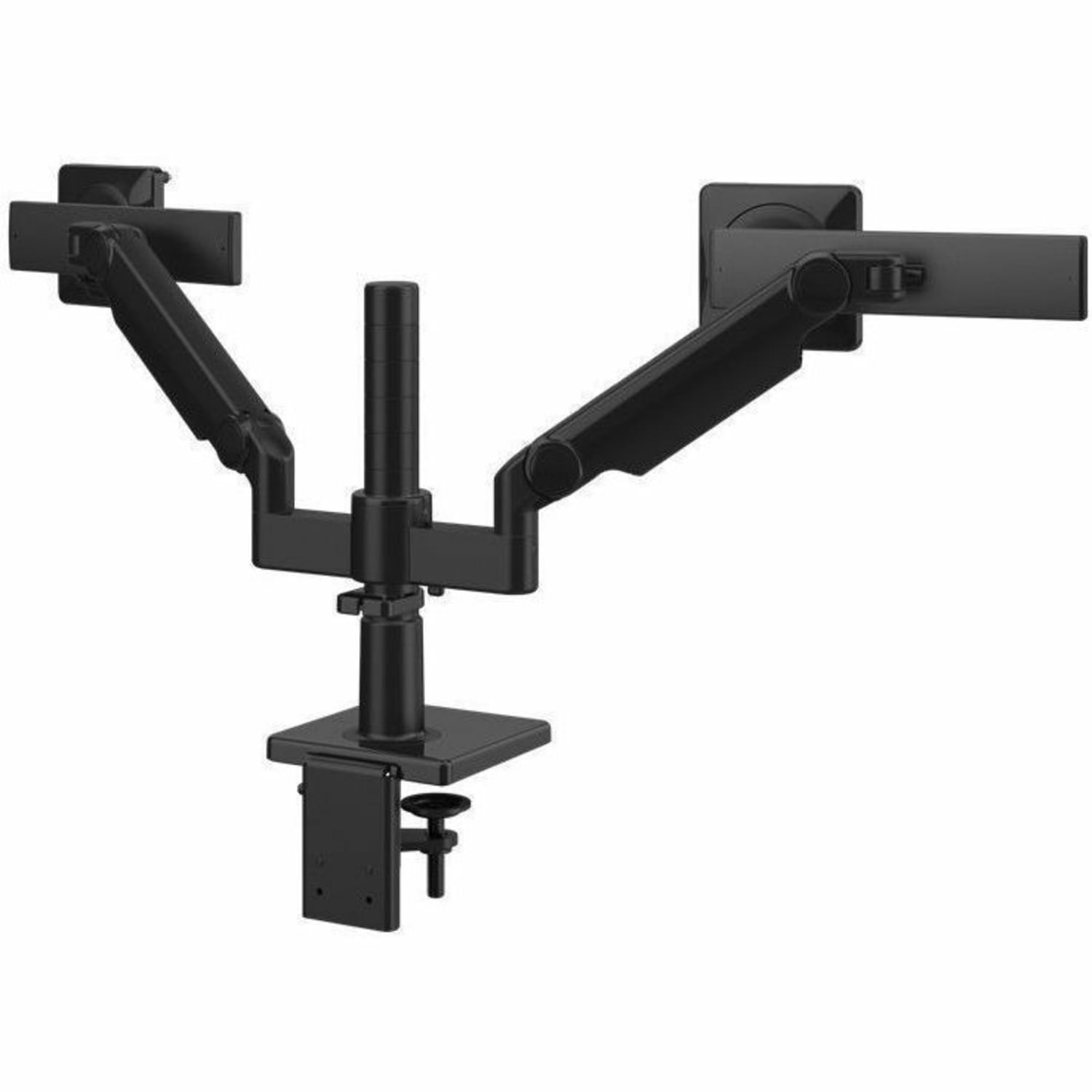 Humanscale M/Flex X22SBB Mounting Arm for Monitor, Clamp Mount, Docking Station - Black - Height Adjustable - 2 Display(s) Supported - 88.18 lb Load Capacity - 100 x 100 - VESA Mount Compatible - Recycled Aluminum - Image 5