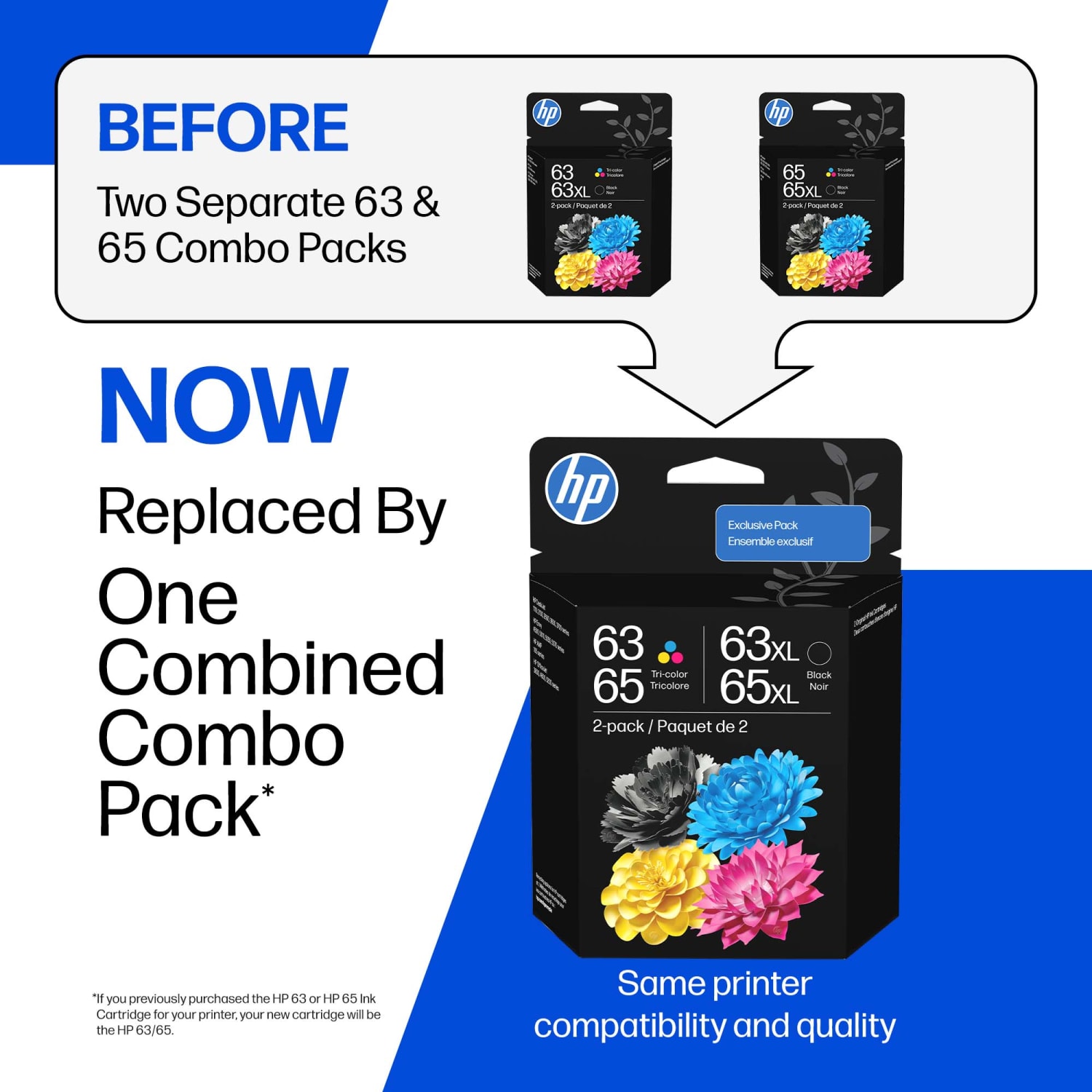 HP 63/65 Clr/XL Blk Ink Crtg Combo 2-Pk - Image 3