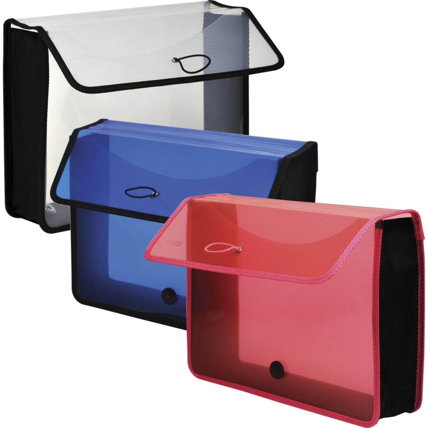 Lion EXPAND-N-FILE Letter File Wallet - 8 1/2in x 11in - 3in Expansion - Transparent Pink - 1 Each - Image 3