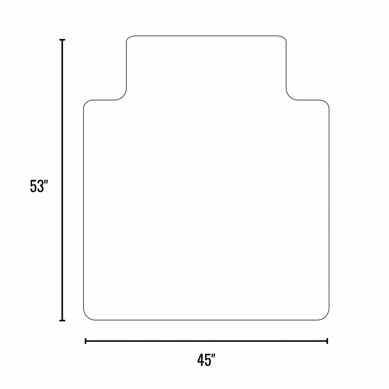 ES Robbins EverLife Chair Mat For High Pile Carpet, 45in x 53in, Clear - Image 6