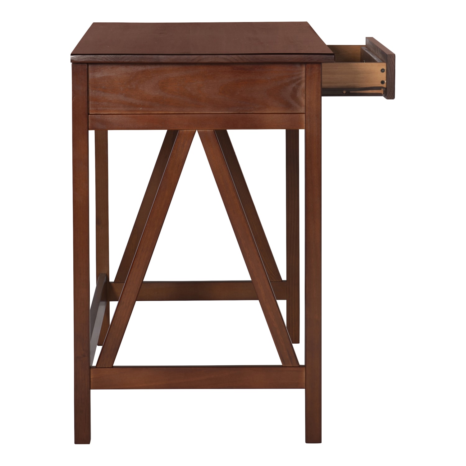 Linon Rockport 46inW Home Office Writing Desk, Antique Tobacco - Image 5
