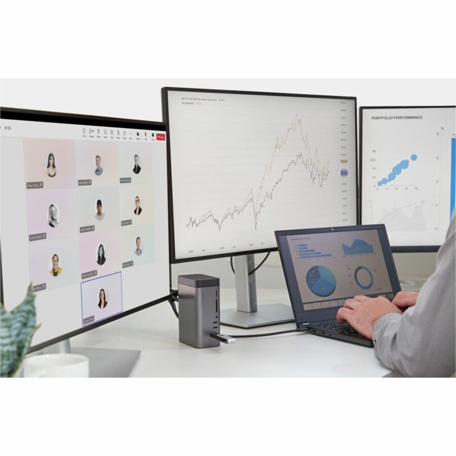 Belkin 11-in-1 Triple Display USB-C Docking Station, 10 Gbps, Grey, INC020TTSGY - Image 4