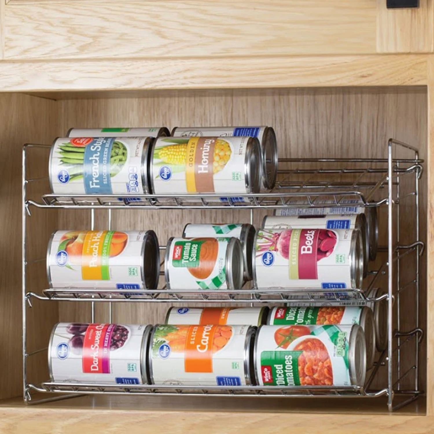 Better Houseware 12inW Can Organizer, Chrome - Image 5