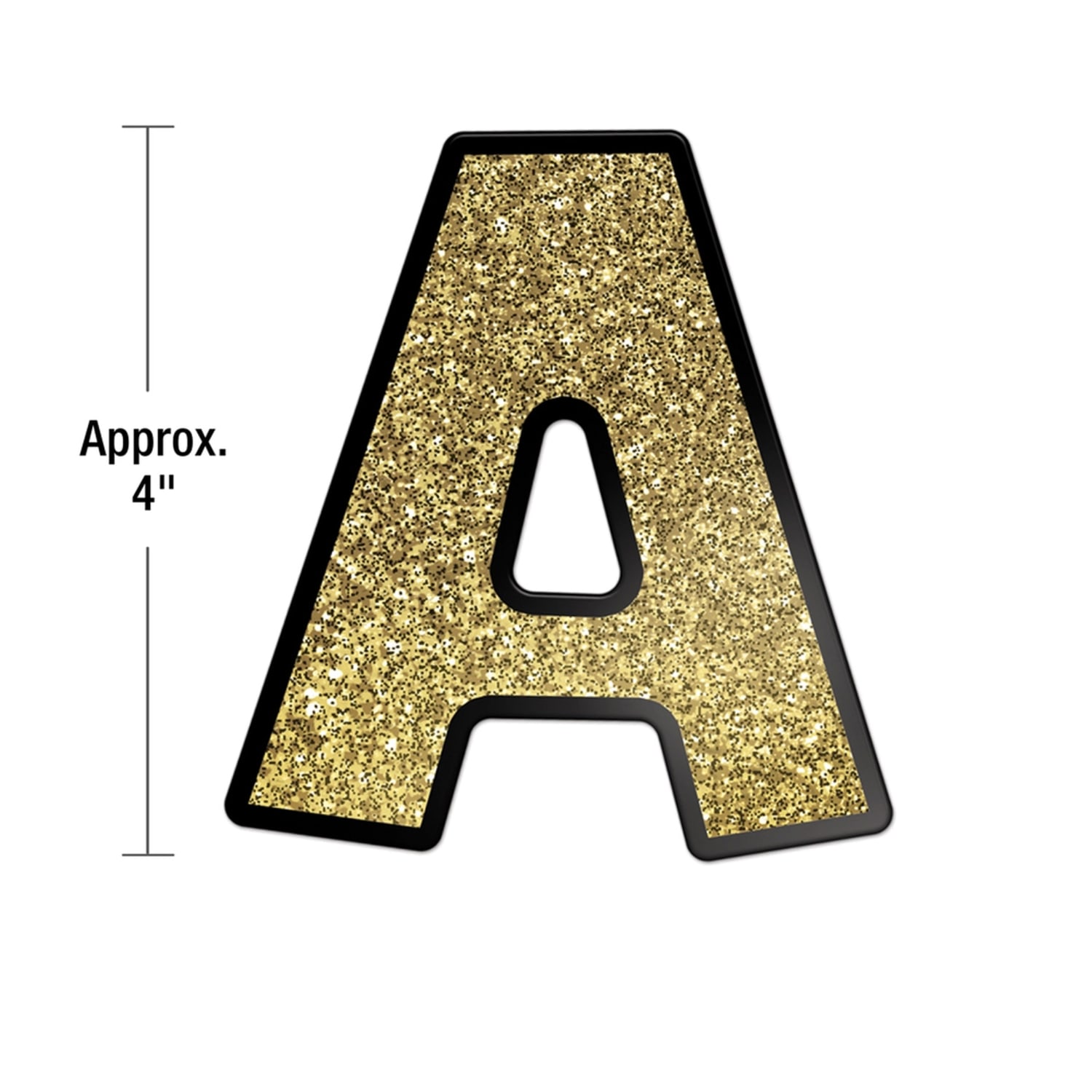 Carson Dellosa Education EZ Letters, 4in, Sparkle + Shine Gold Glitter, 219 Pieces Per Pack, Set Of 2 Packs - Image 3