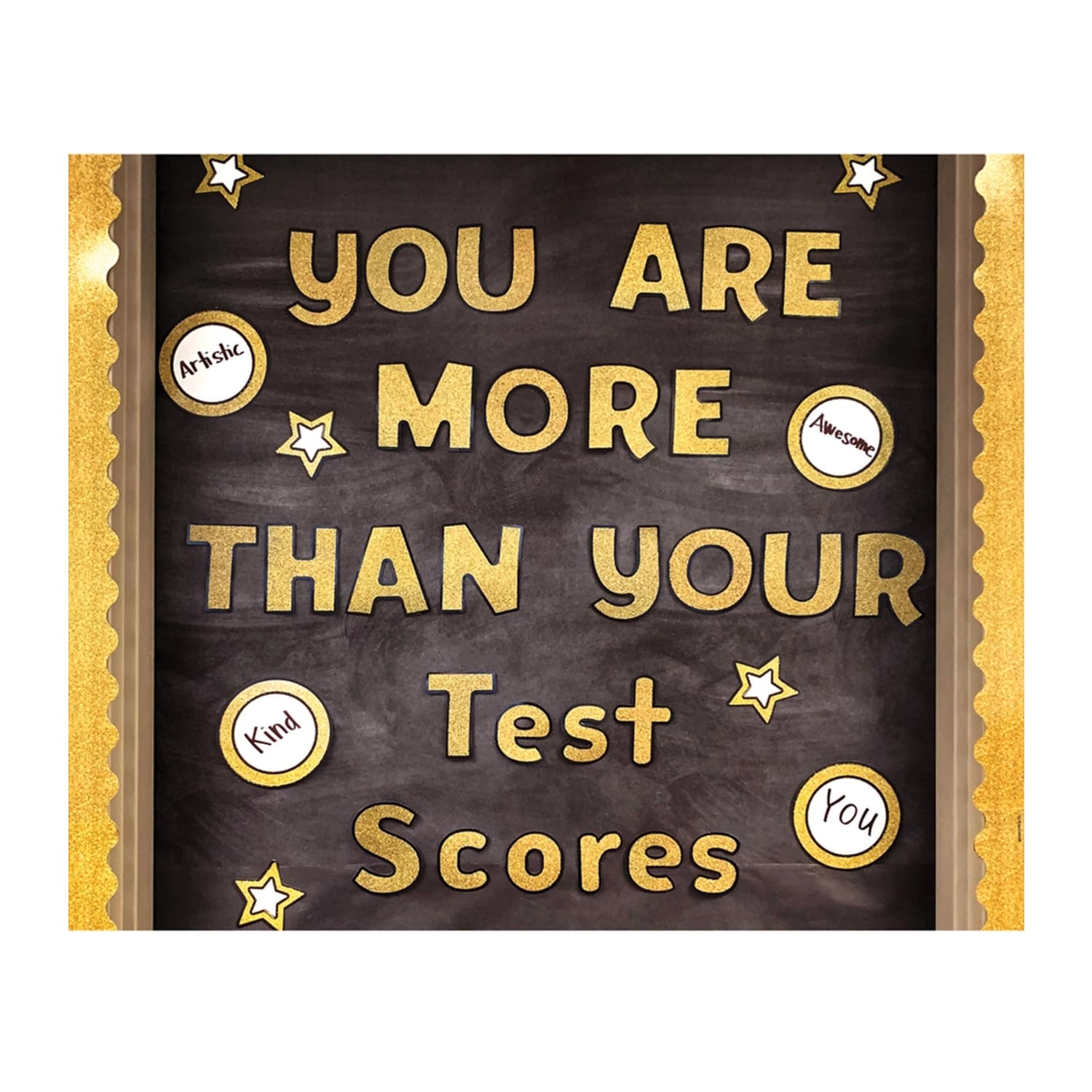 Carson Dellosa Education EZ Letters, 4in, Sparkle + Shine Gold Glitter, 219 Pieces Per Pack, Set Of 2 Packs - Image 6