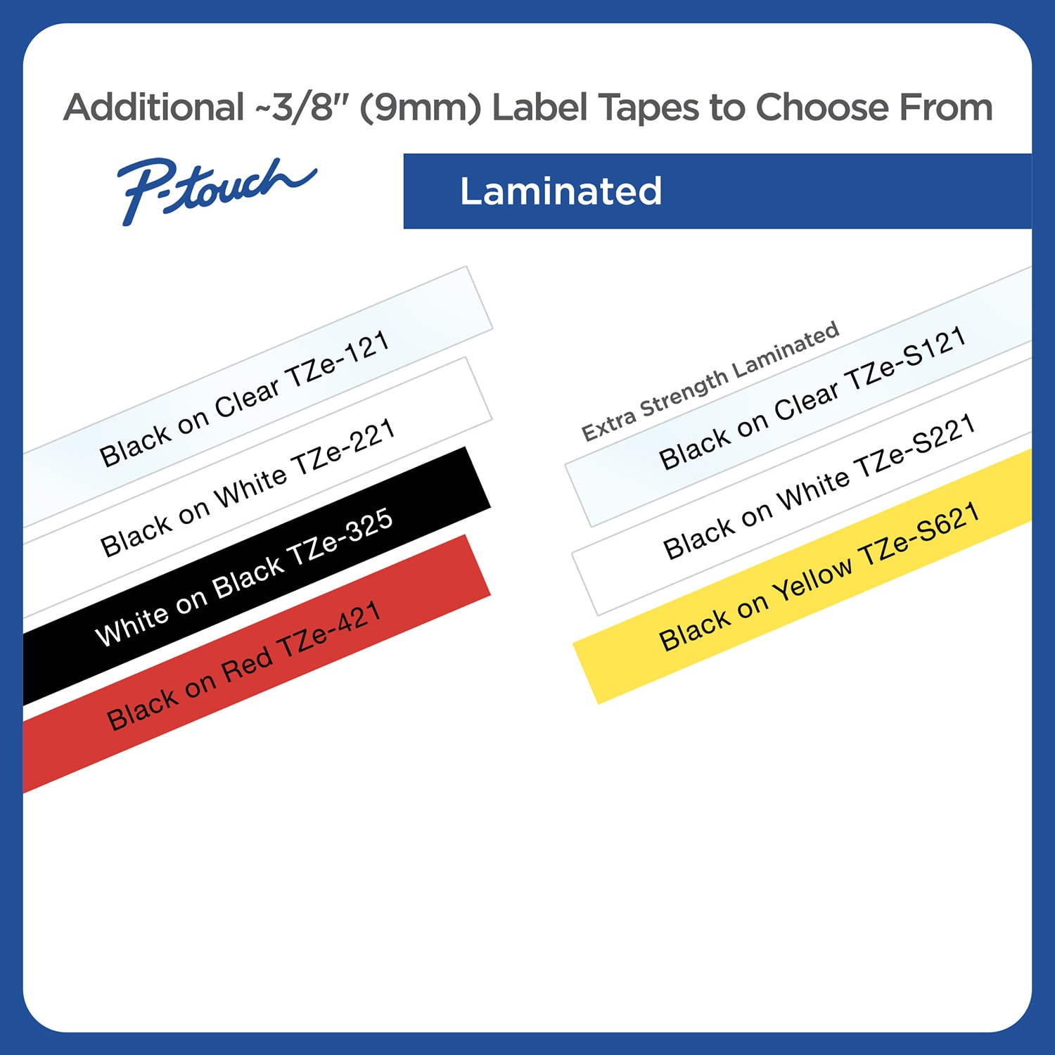 Brother TZe-S221 Black-On-White Industrial-Strength Tape, 0.38in x 26ft - Image 5