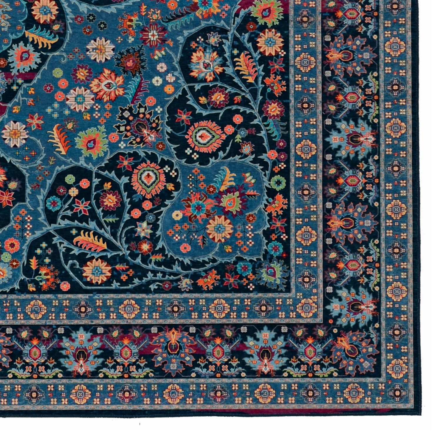 Linon Innova Area Rug, 2-9/53ft x 3-9/53ft, Mayhew Navy/Blue - Image 3