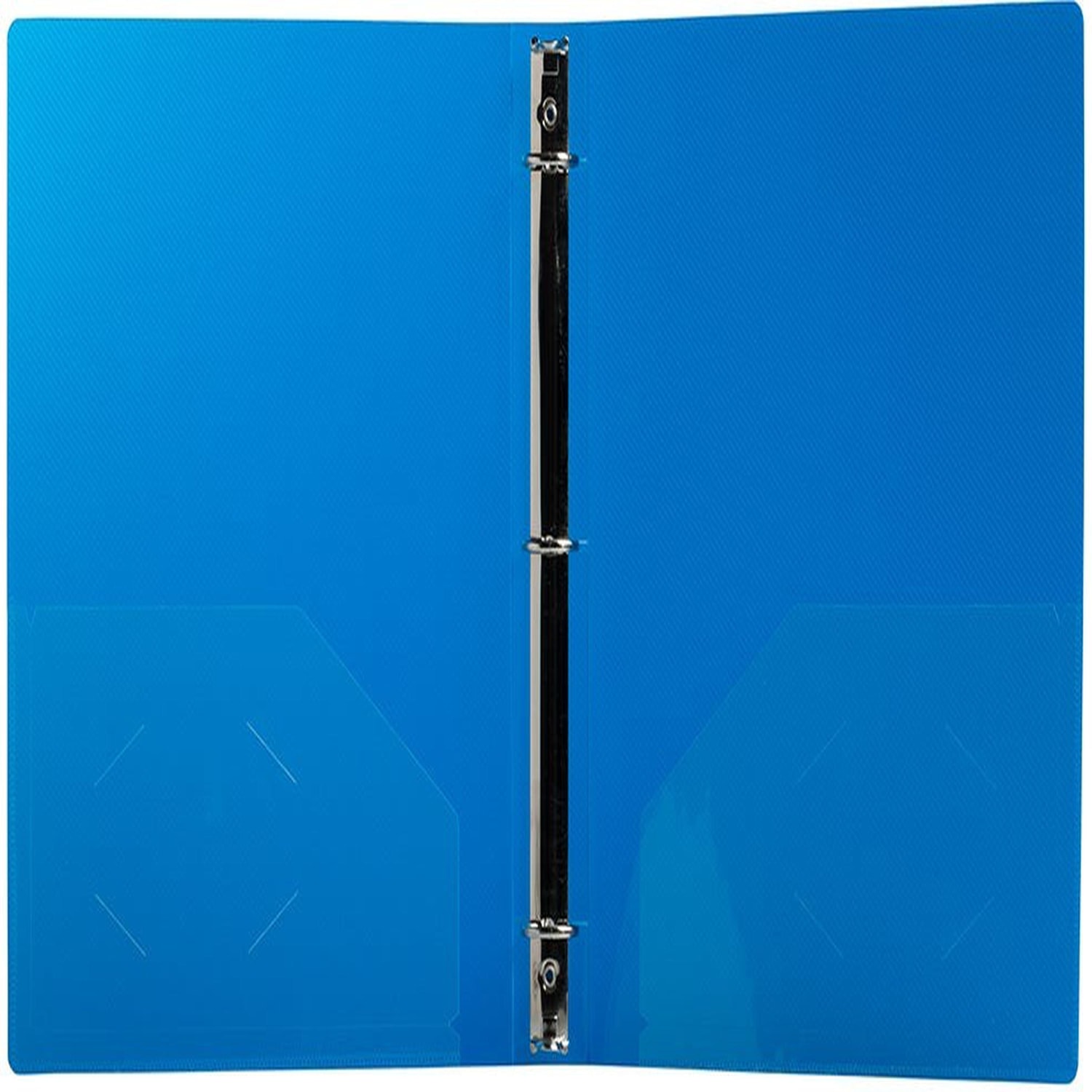 JAM PAPER 3 Ring Plastic Binder, 1 inch, Blue - Image 4