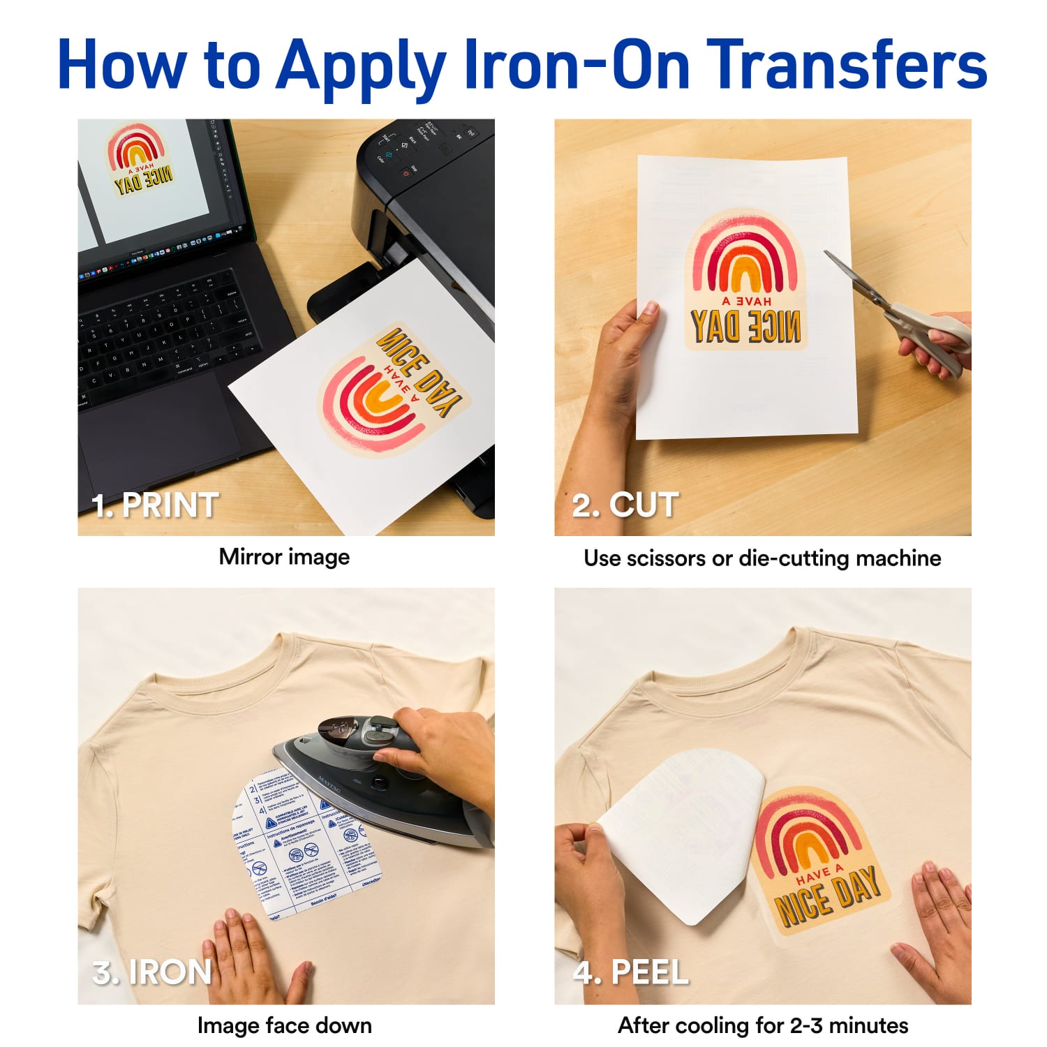 Avery T-Shirt Transfers, Light, 8938, Pack Of 18 - Image 5