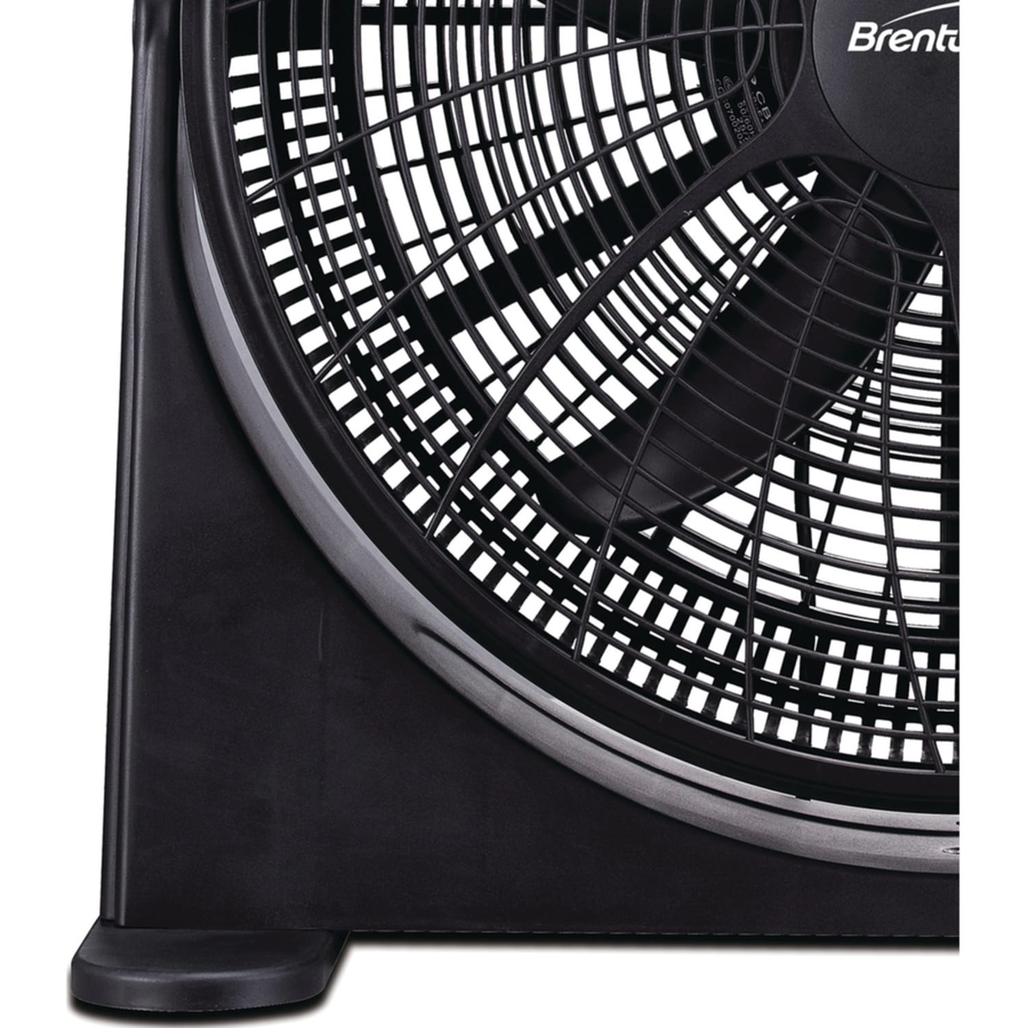 Brentwood Kool Zone F-20BKR 20in High-Velocity Fan - 20in Fan Diameter - 3 Speed - Air Circulation, Adjustable Tilt Head, Carrying Handle - Black - Image 5