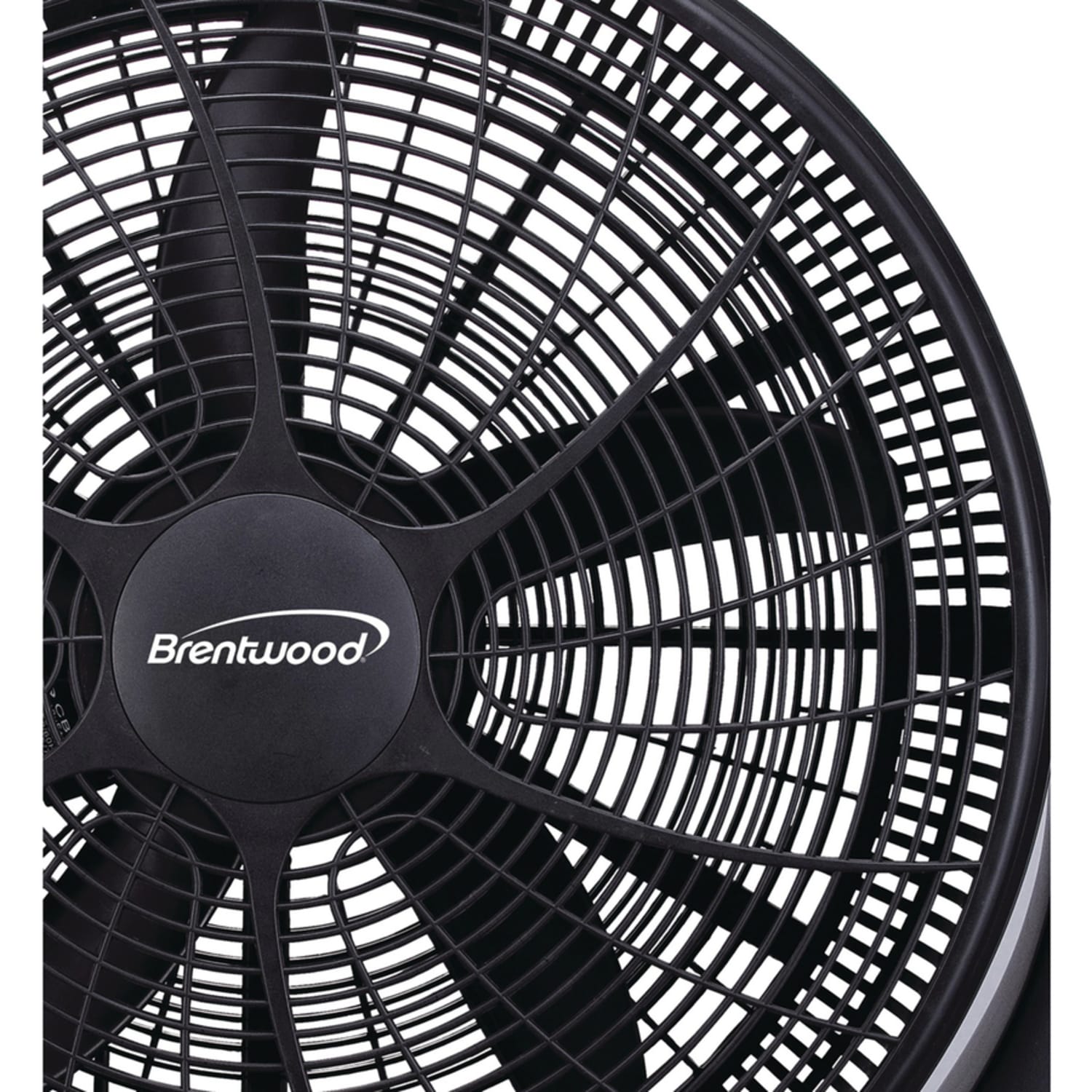 Brentwood Kool Zone F-20BKR 20in High-Velocity Fan - 20in Fan Diameter - 3 Speed - Air Circulation, Adjustable Tilt Head, Carrying Handle - Black - Image 6