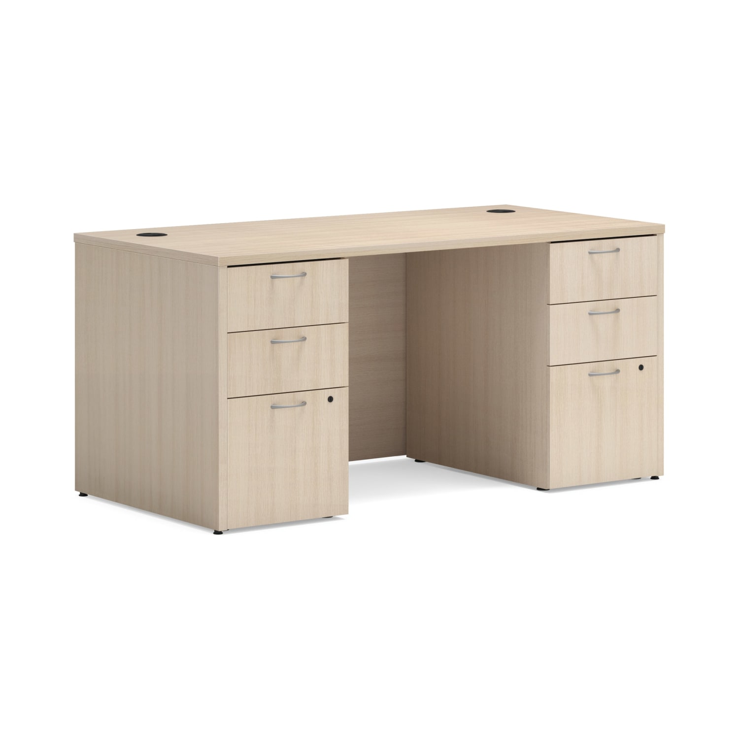 HON Mod 60inW Computer Desk, Desert Oak