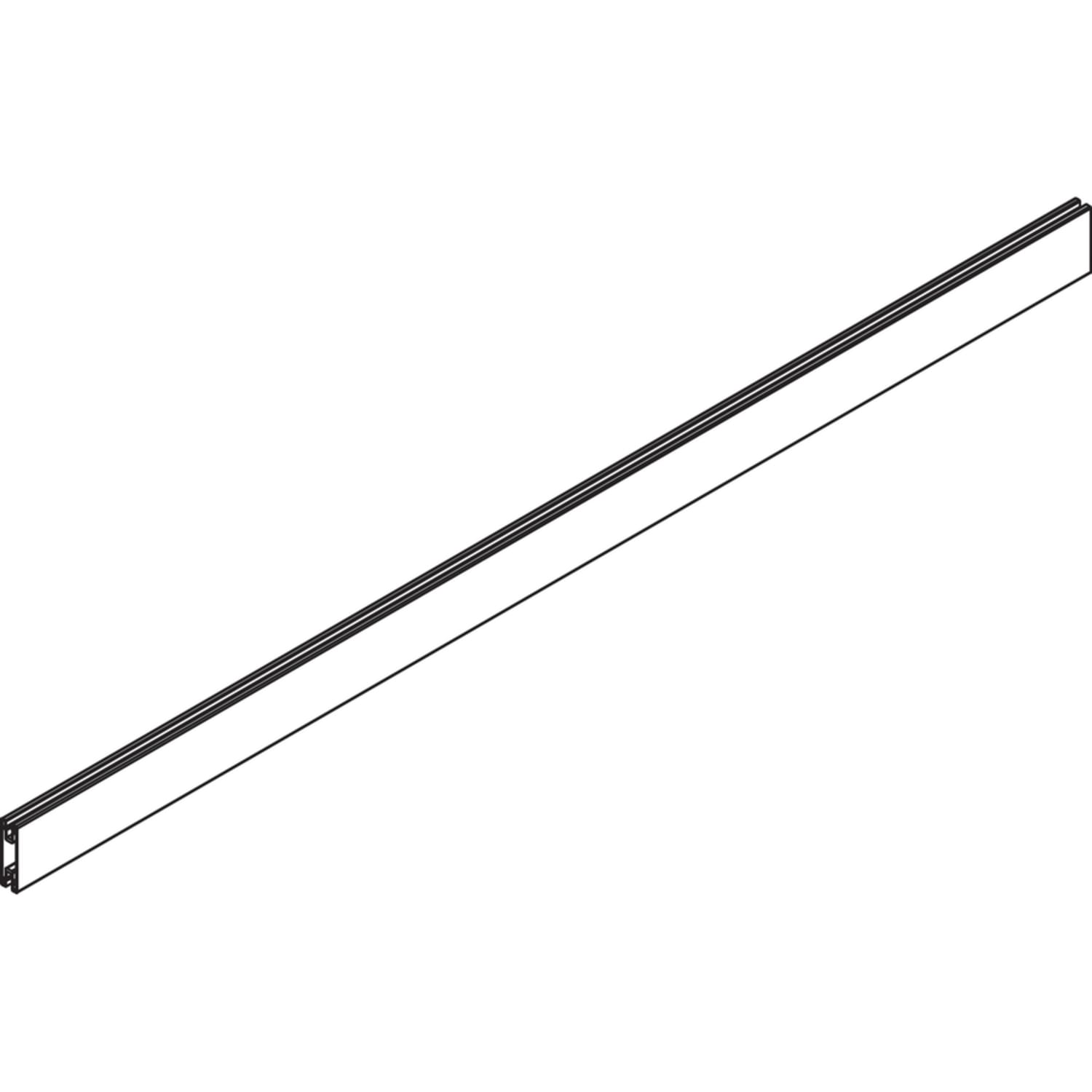 Lorell Single-Wide Horizontal Panel Strip for Adaptable Panel System - 33.1in Width x 0.5in Depth x 1.8in Height - Aluminum - Silver - Image 6
