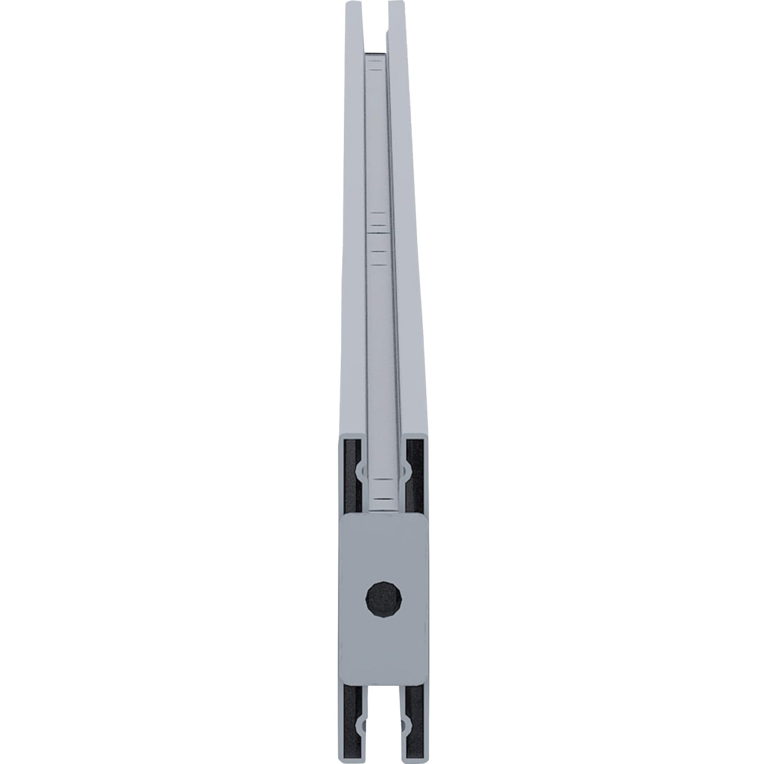 Lorell Double-wide Horizontal Panel Strip for Adaptable Panel System, 67inW x 0.50inD x 1.80inH, Aluminum, Silver - Image 4