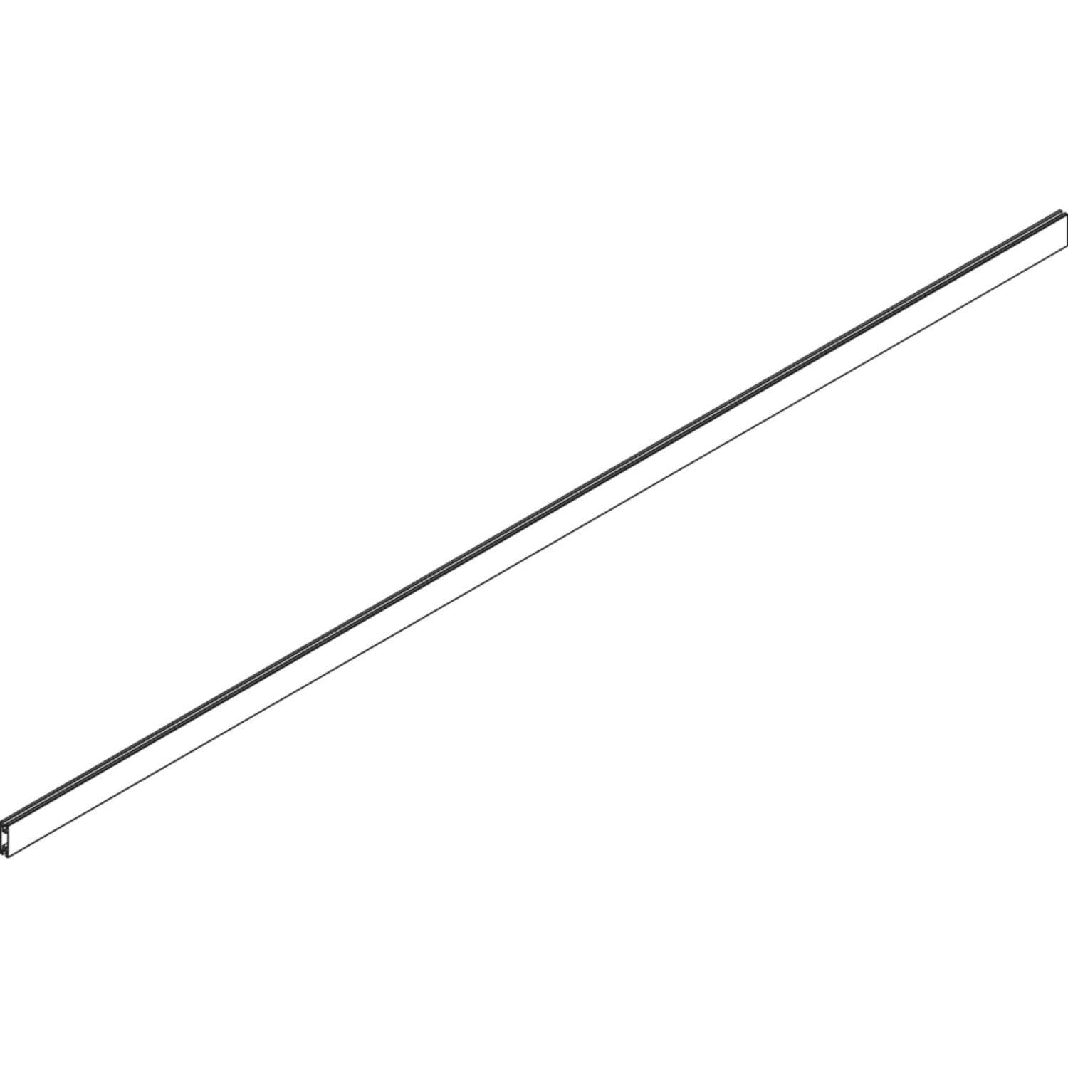 Lorell Double-wide Horizontal Panel Strip for Adaptable Panel System, 67inW x 0.50inD x 1.80inH, Aluminum, Silver - Image 6