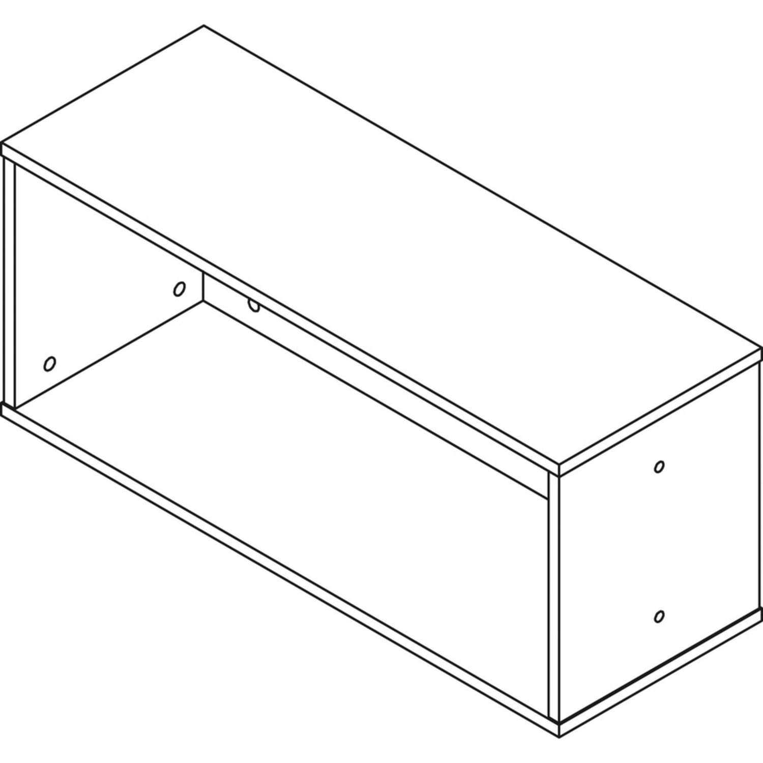 Lorell Panel System Open Storage Cabinet, 12.1inH x 32.5inW x 11.8inD, Charcoal, Laminate - Image 6