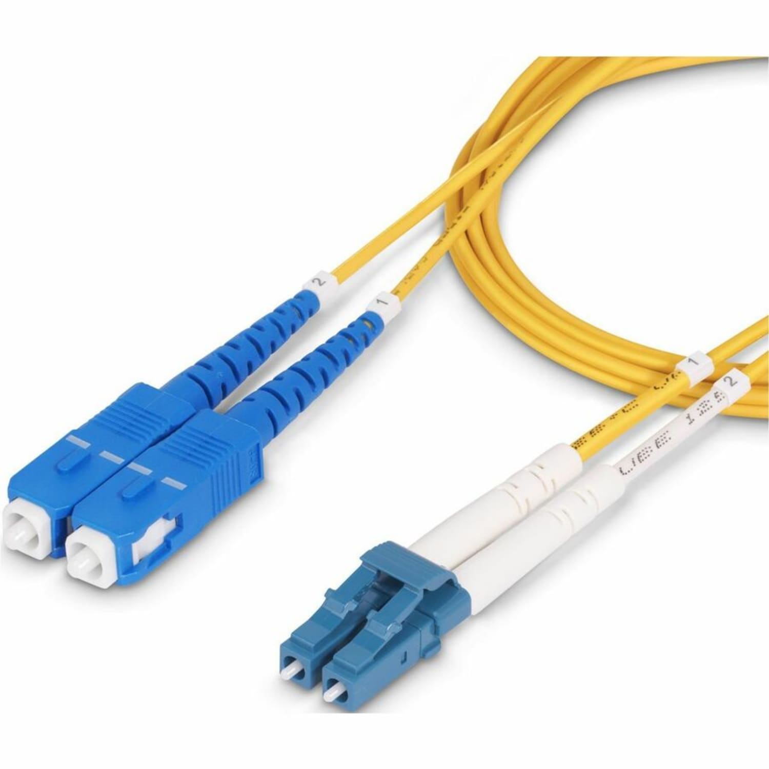 StarTech.com 20m (65.6ft) LC to SC (UPC) OS2 Single Mode Duplex Fiber Optic Cable, 9/125, 100G, Low Insertion Loss, LSZH Fiber Jumper Cord - Image 4