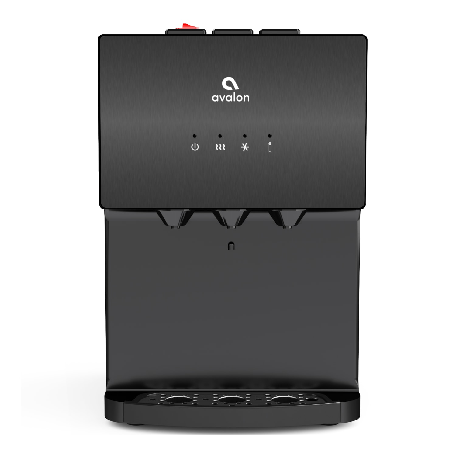 Avalon Self-Cleaning Hot/Cold Top-Loading Countertop Water Cooler, 19inH x 12inW x 14-3/4inD, Black Stainless Steel - Image 3