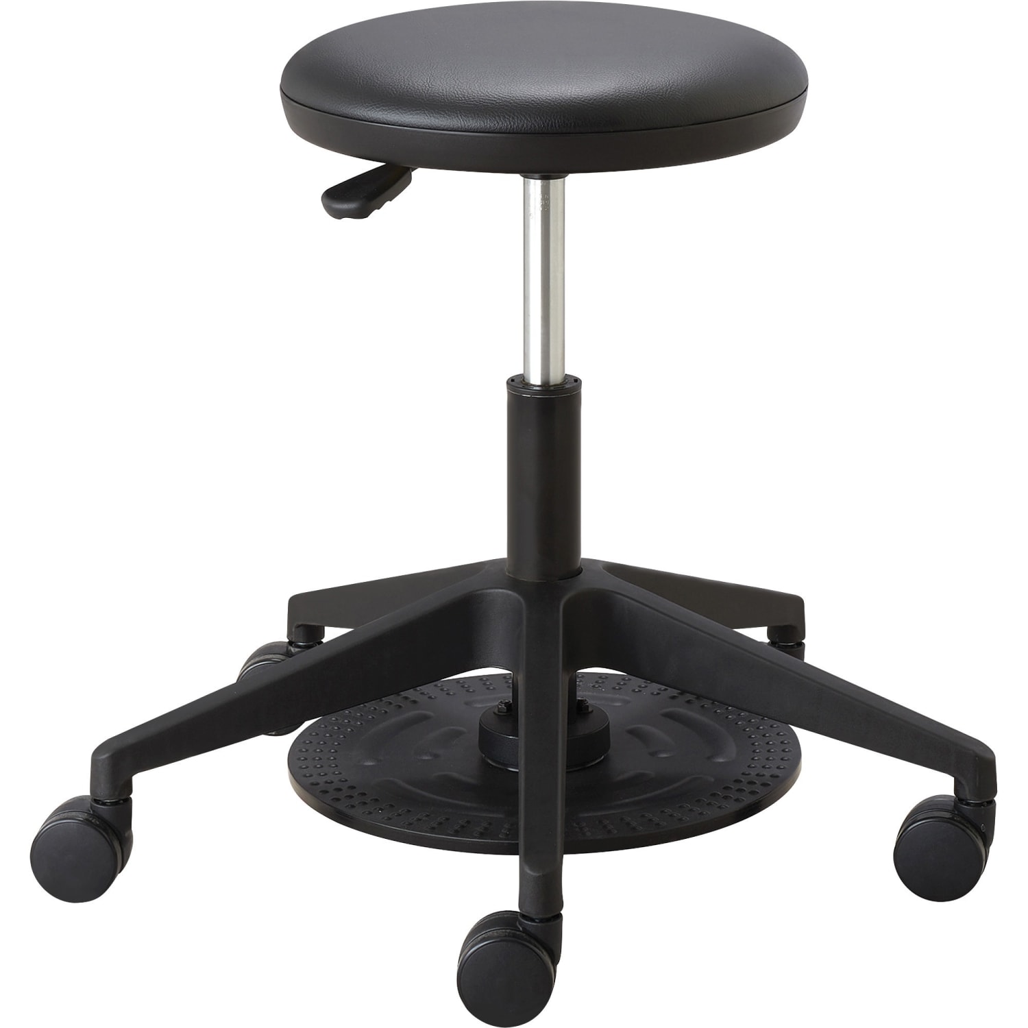 Safco Low-Height Lab Stool, Black/Chrome - Image 5