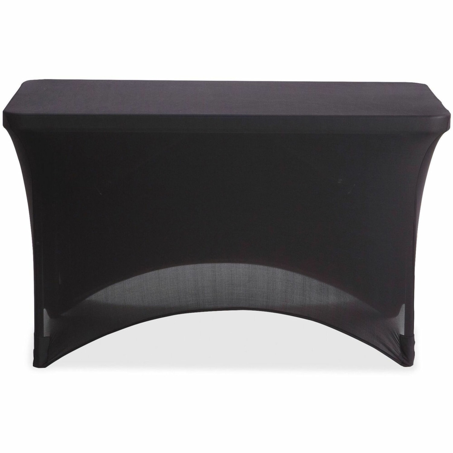 Iceberg Fabric Table Cover, 24in x 48in, Black
