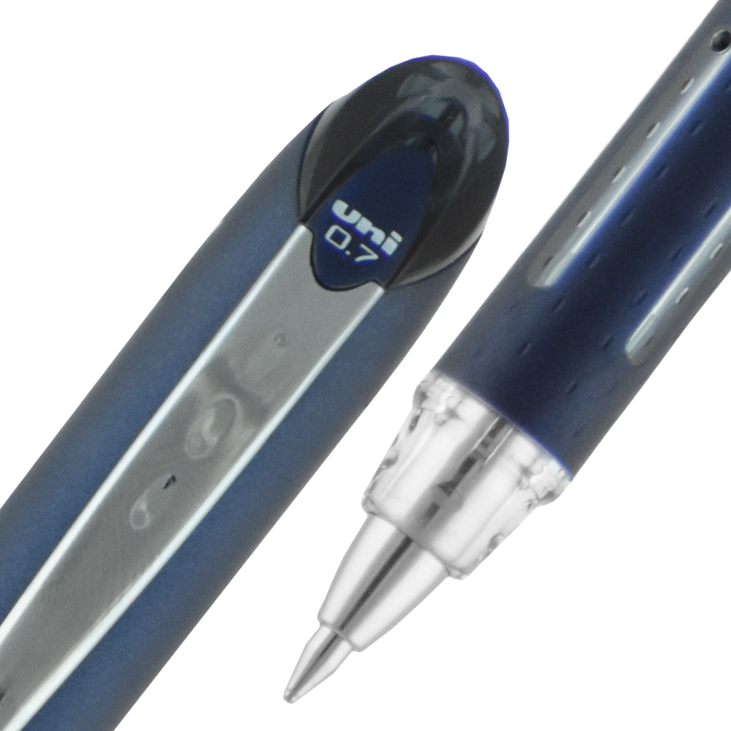 uni-ball Jetstream Ballpoint Pens, Fine Point, 0.7 mm, Blue Barrel, Black Ink, Pack Of 12 - Image 3