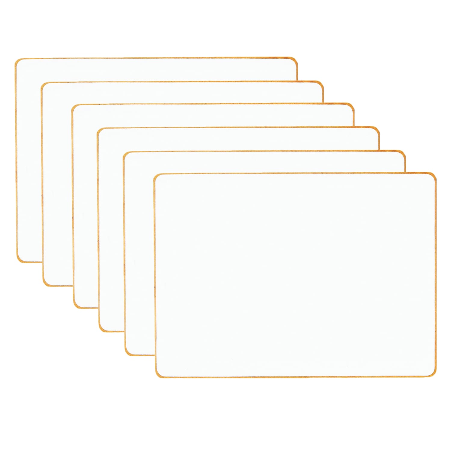 Dowling Magnets Double-sided Magnetic Dry-Erase Boards, Blank, 12in x 8-3/4in, White, Pack Of 6 Boards