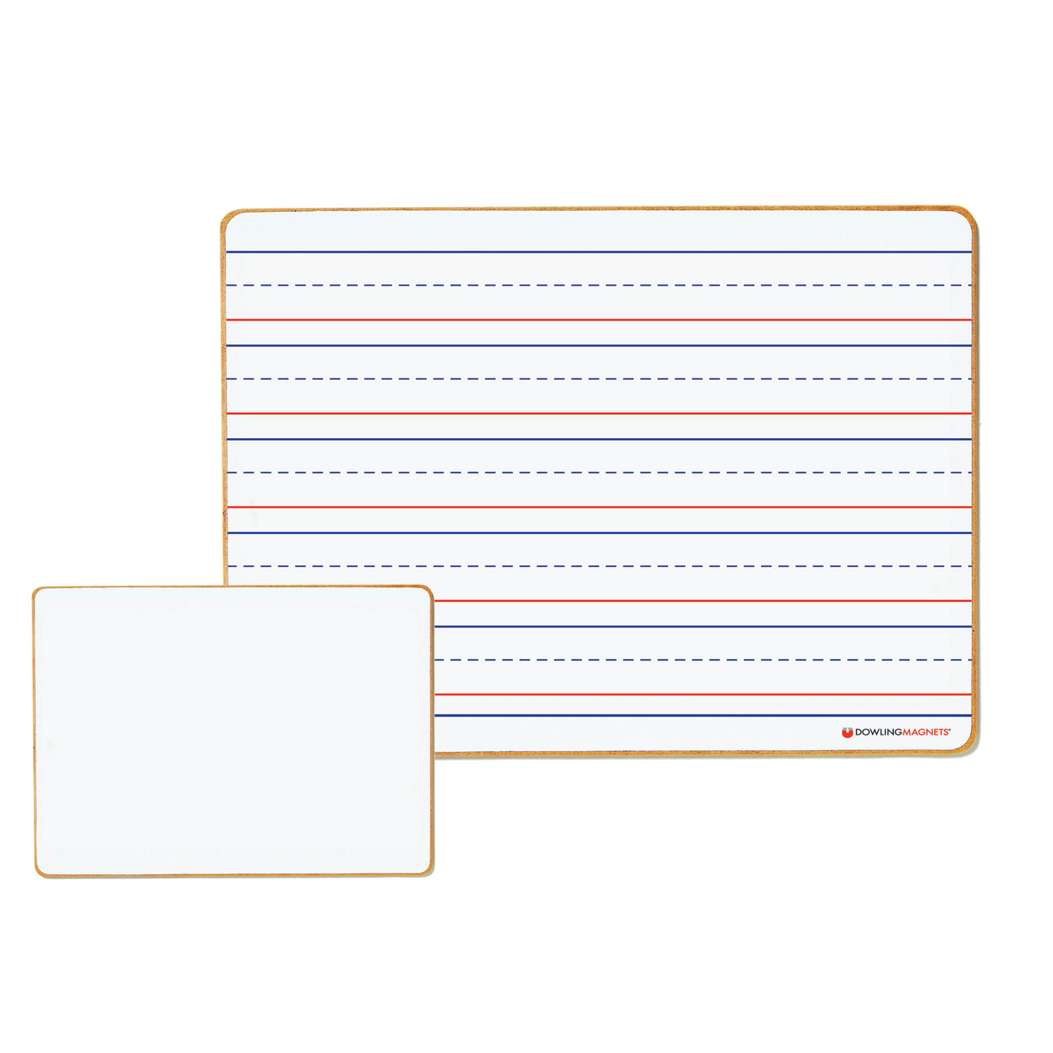 Dowling Magnets Double-sided Magnetic Dry-Erase Boards, Line-Ruled/Blank, 12in x 8-3/4in, White, Pack Of 6 Boards - Image 3