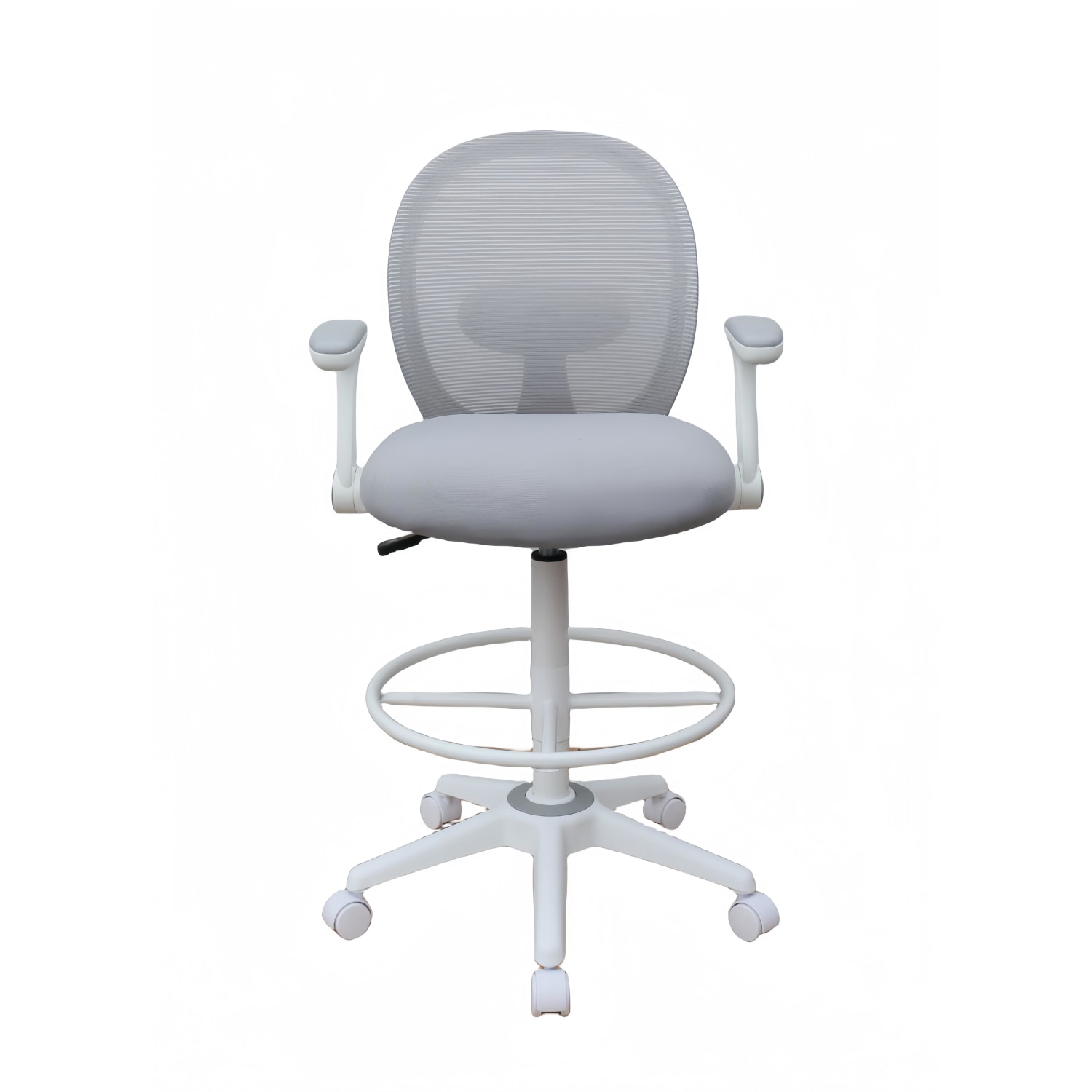 Boss Office Products Mesh Flip Arm Stool GrayWhite PopularChairscom Boss Office Products Mesh Flip Arm Stool GrayWhite PopularChairscom