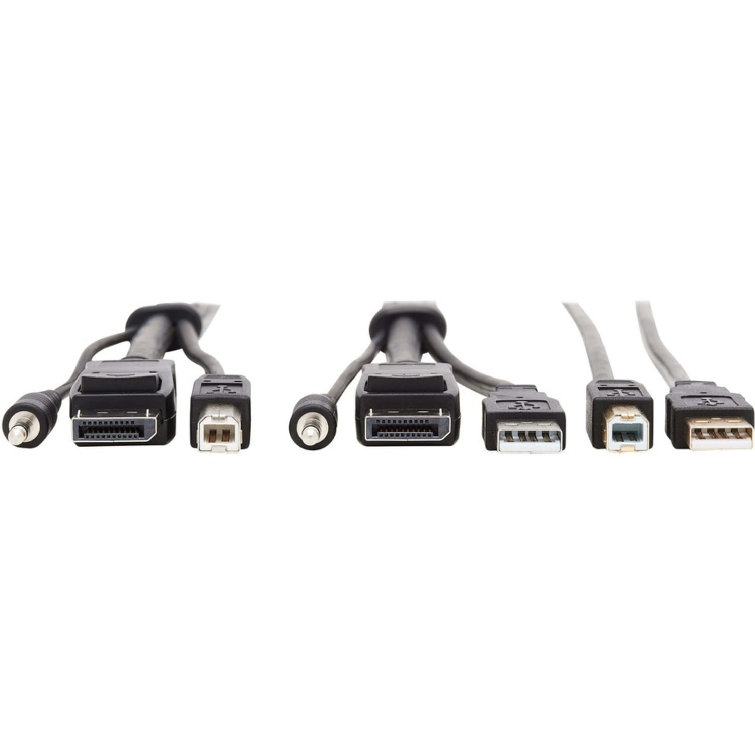 Tripp Lite DisplayPort KVM Cable Kit 4K USB 3.5mm Audio 3xM/3xM USB M/M 6ft - Supports up to 3840 x 2160 - Gold Plated Contact - Black - Image 4