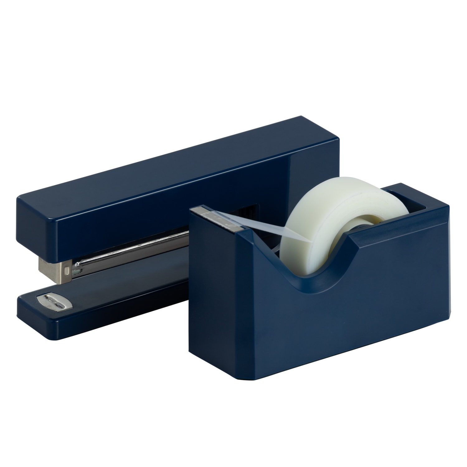 JAM Paper 2-Piece Office And Desk Set, 1 Stapler & 1 Tape Dispenser, Navy Blue - Image 3