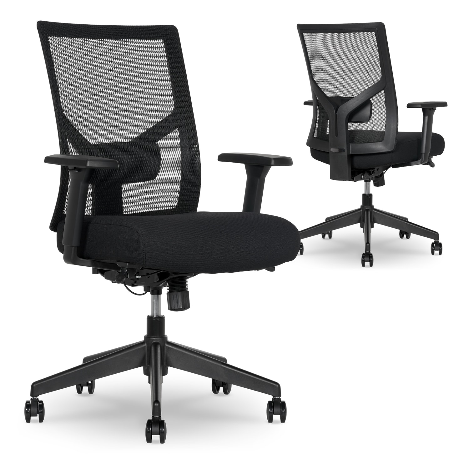 Serta Commercial Eco-2000 Ergonomic Mesh Mid-Back Task Chair, 43% Recycled, Black - Image 3