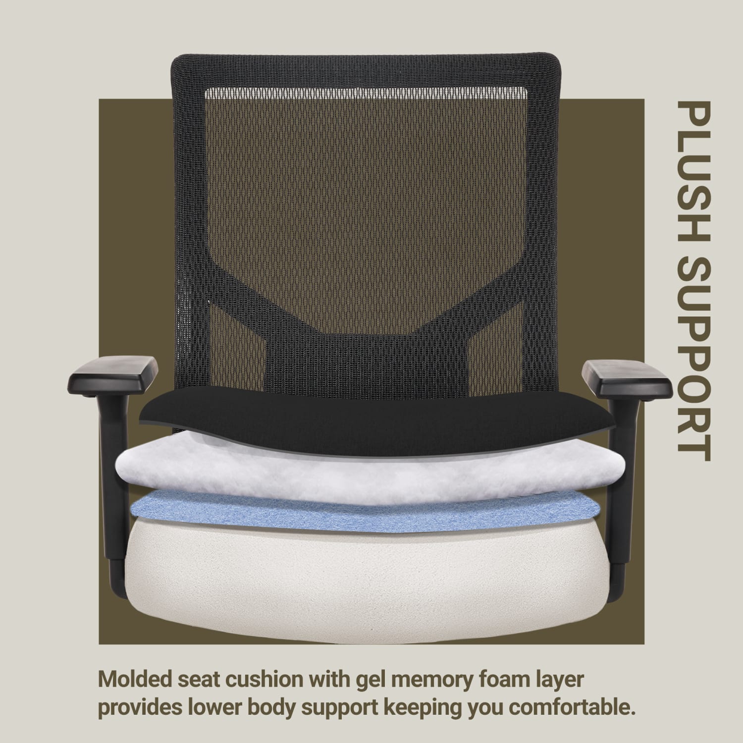 Serta Commercial Eco-2000 Ergonomic Mesh Mid-Back Task Chair, 43% Recycled, Black - Image 8