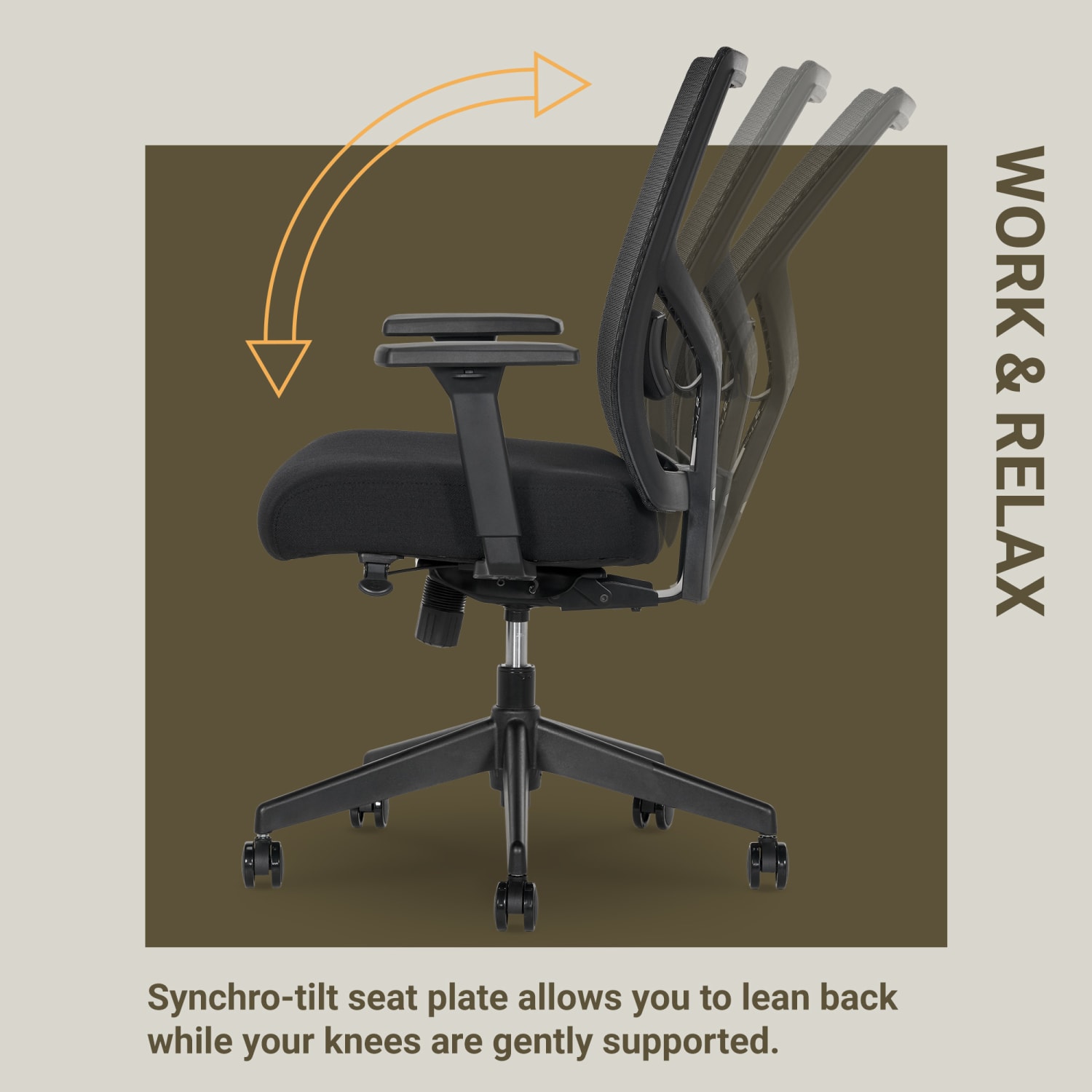 Serta Commercial Eco-2000 Ergonomic Mesh Mid-Back Task Chair, 43% Recycled, Black - Image 12
