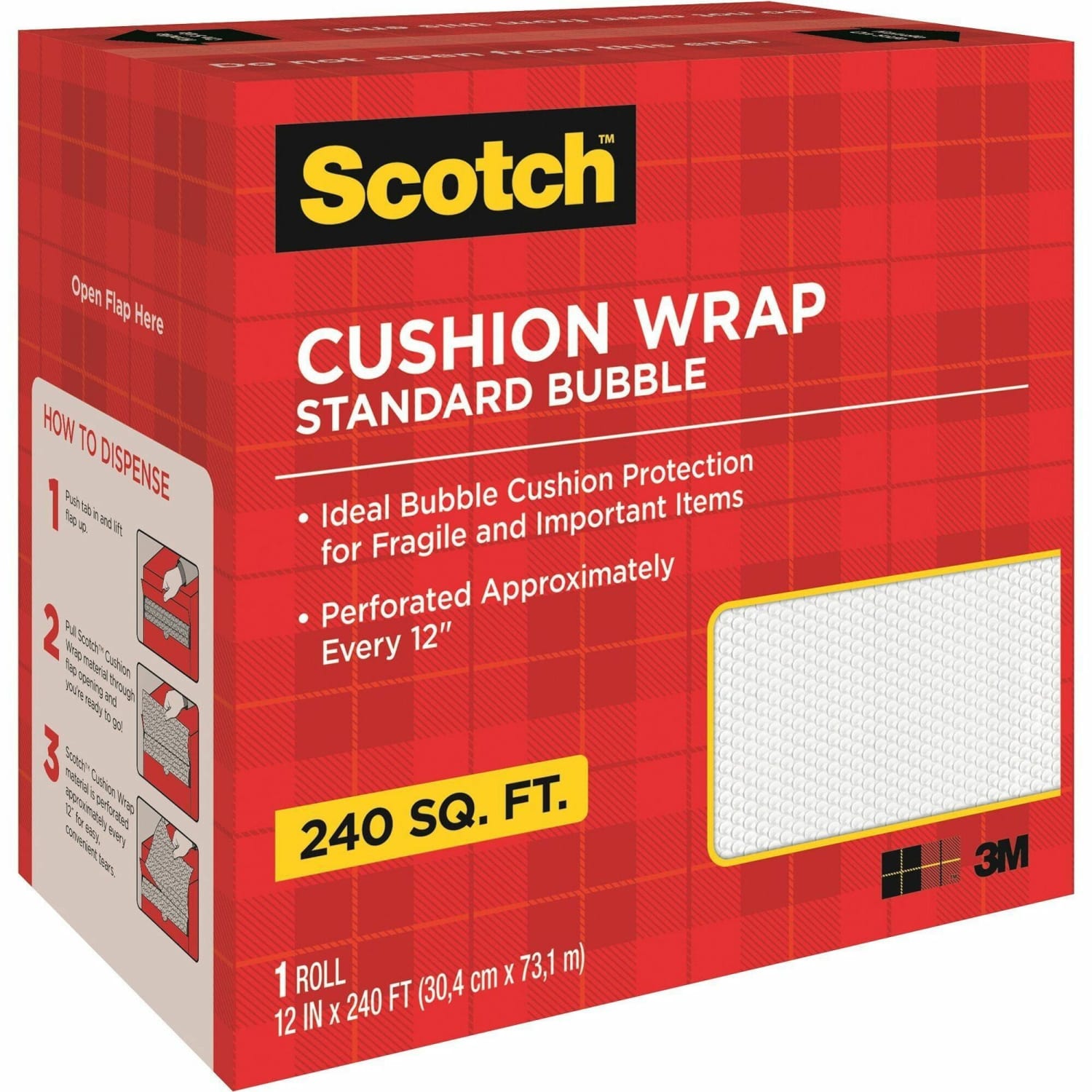 Scotch Perforated Cushion Wrap, 12in x 240ft, Clear - Image 3