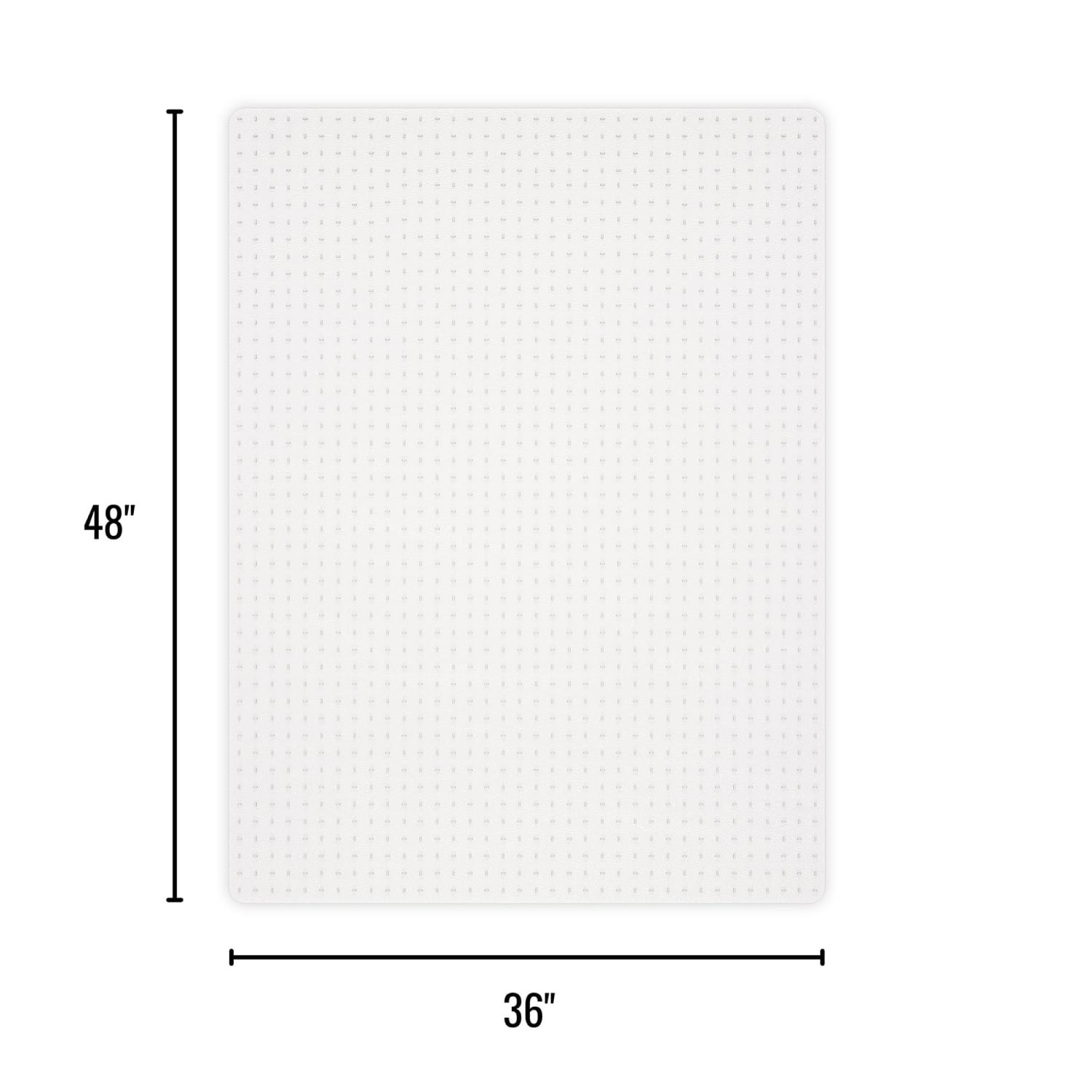 Realspace Medium Pile Chair Mat, 36in x 48in, Clear - Image 4