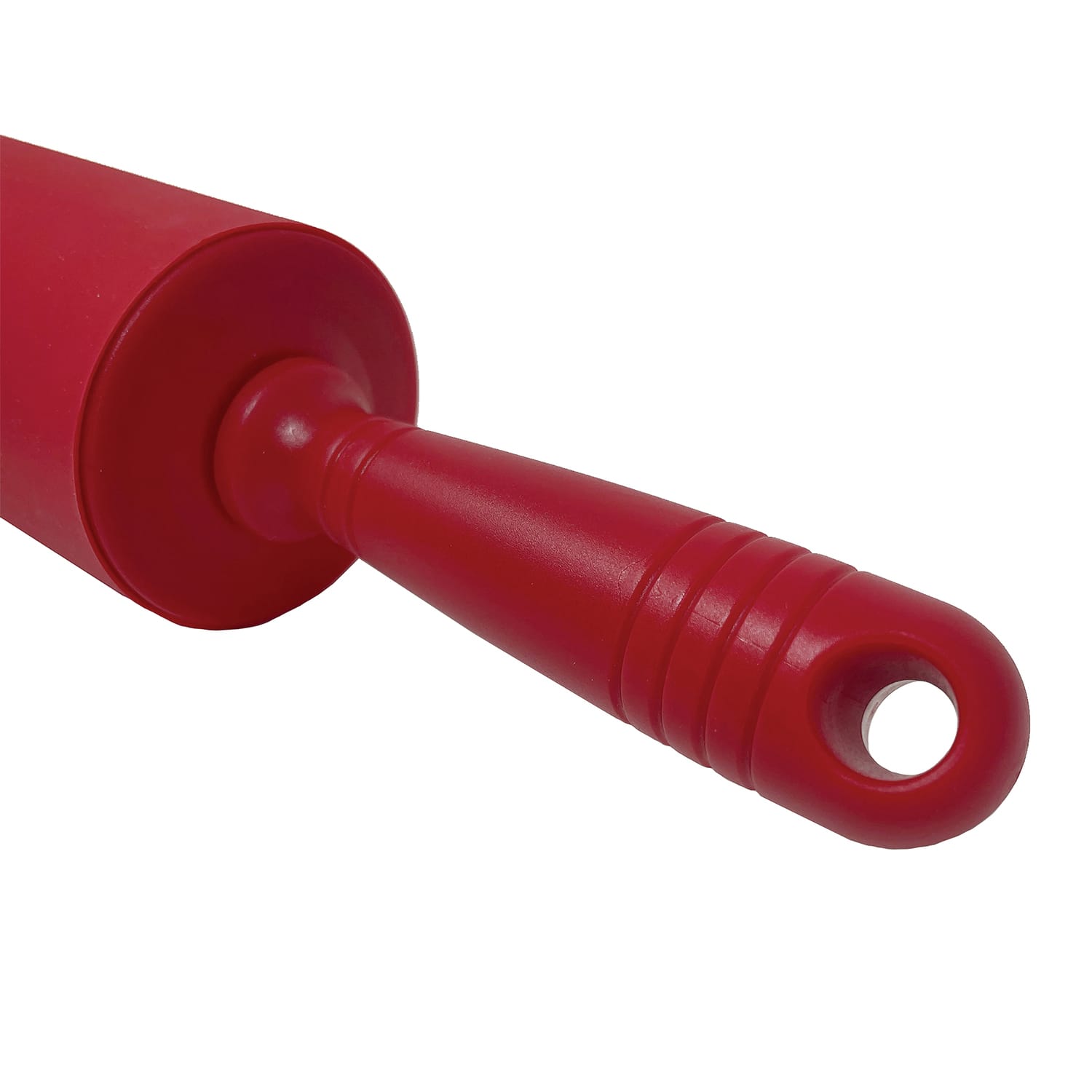 Better Houseware Silicone Rolling Pin, 11-1/4in x 2-1/2in x 20in, Red - Image 3