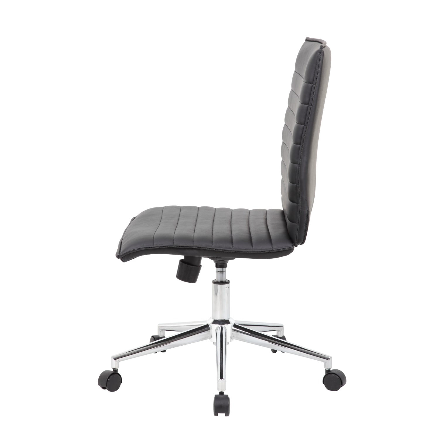 Boss Office Products Sleek Ribbed Armless Task Chair Black PopularChairscom Boss Office Products Sleek Ribbed Armless Task Chair Black PopularChairscom