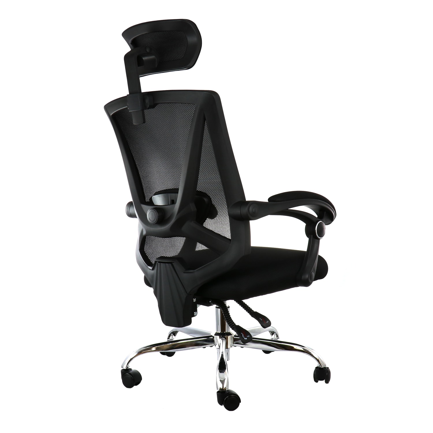Elama Ergonomic Mesh Full-Back Adjustable Office Task Chair With Headrest, Black - Image 5