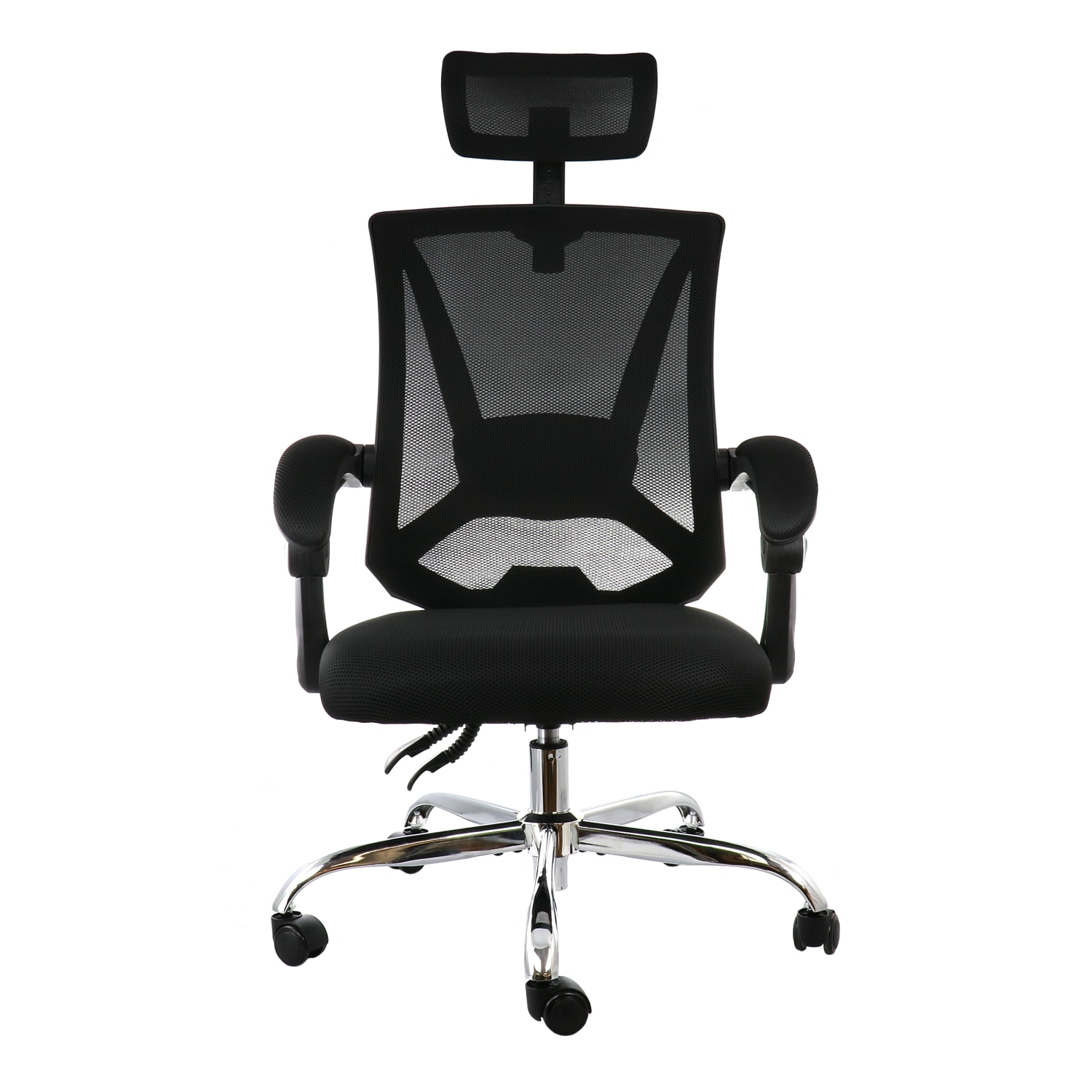 Elama Ergonomic Mesh Full-Back Adjustable Office Task Chair With Headrest, Black - Image 8