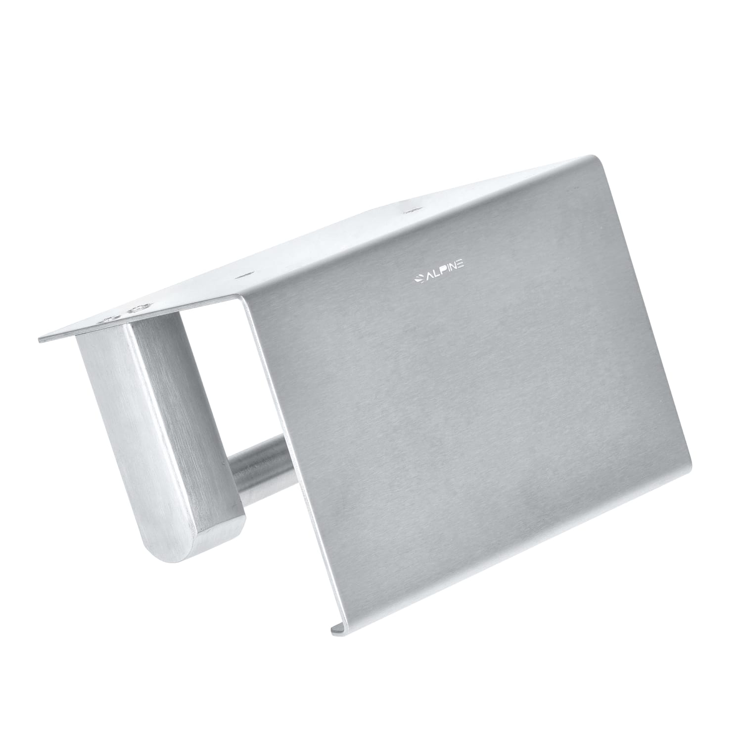 Alpine Single Toilet Paper Holders With Shelf Storage Racks, 3-15/16in x 5-1/2in x 3-13/16in, Silver, Pack Of 2 Holders - Image 6
