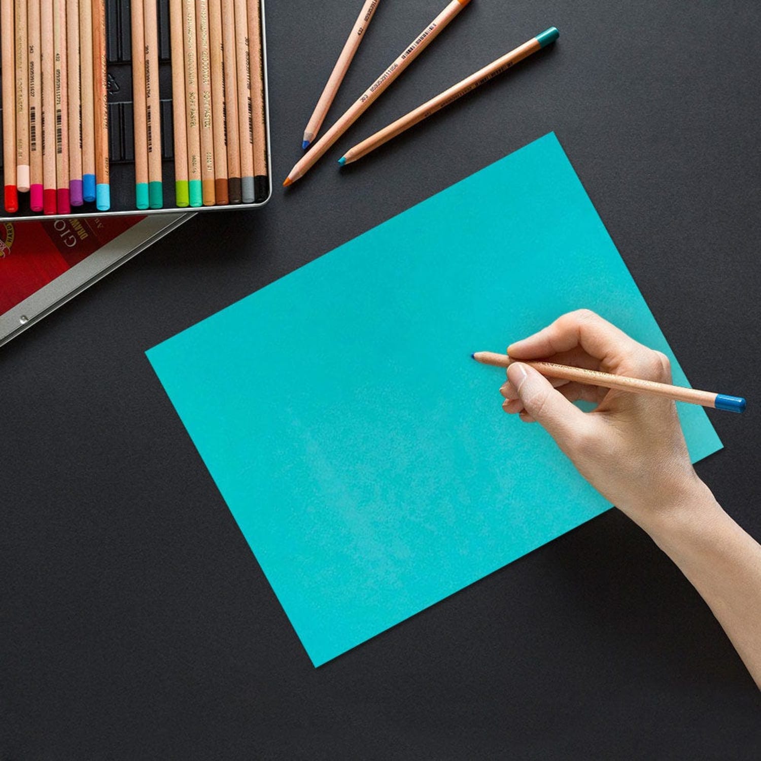 JAM Paper Card Stock, Sea Blue, Letter (8.5in x 11in), 65 Lb, Pack Of 100 - Image 3