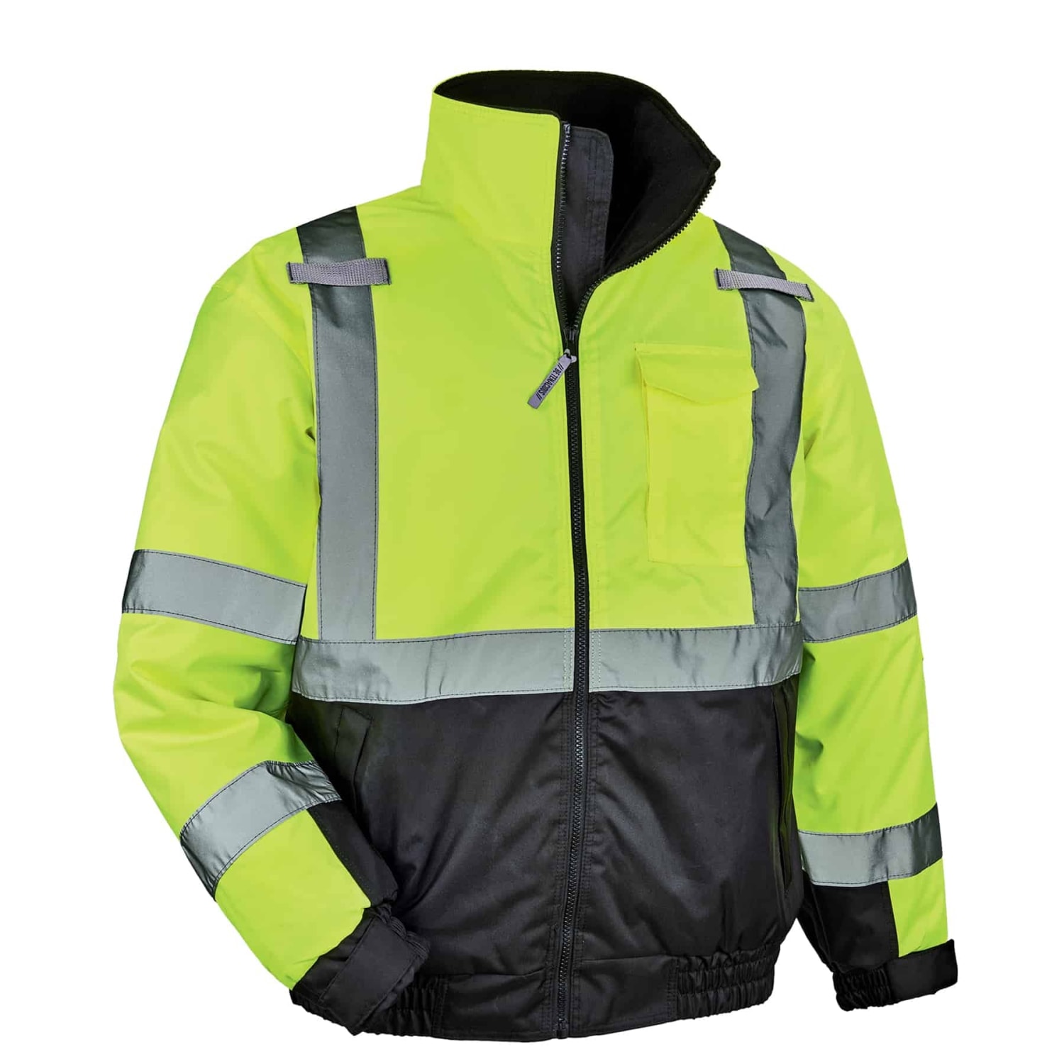 Ergodyne GloWear 8377 Type-R Class 3 Quilted Bomber Jacket, 4X, Lime - Image 3