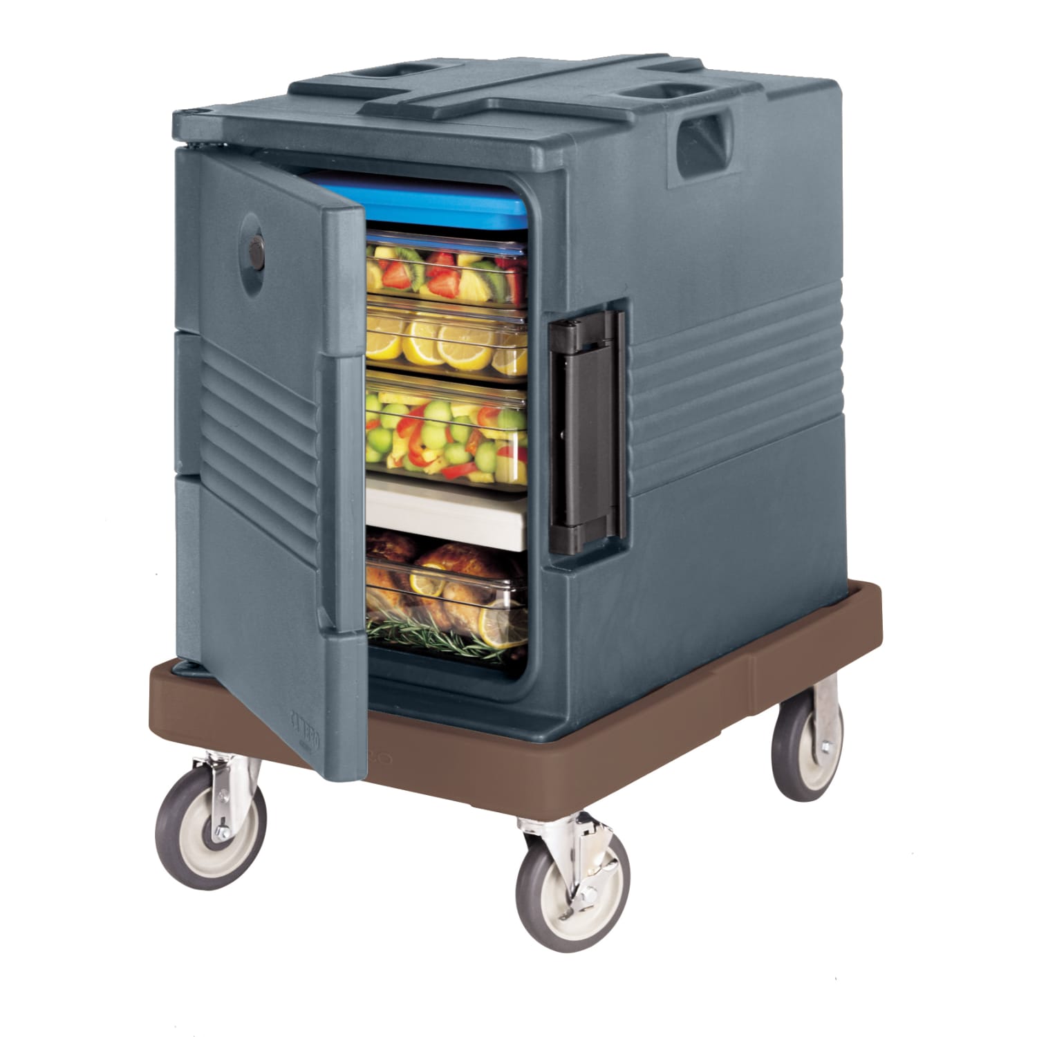 Cambro Camdolly For UPC400/UPCS400 Food Pan Carriers, 9inH x 21-9/16inW x 28-1/8inD, Brown - Image 3