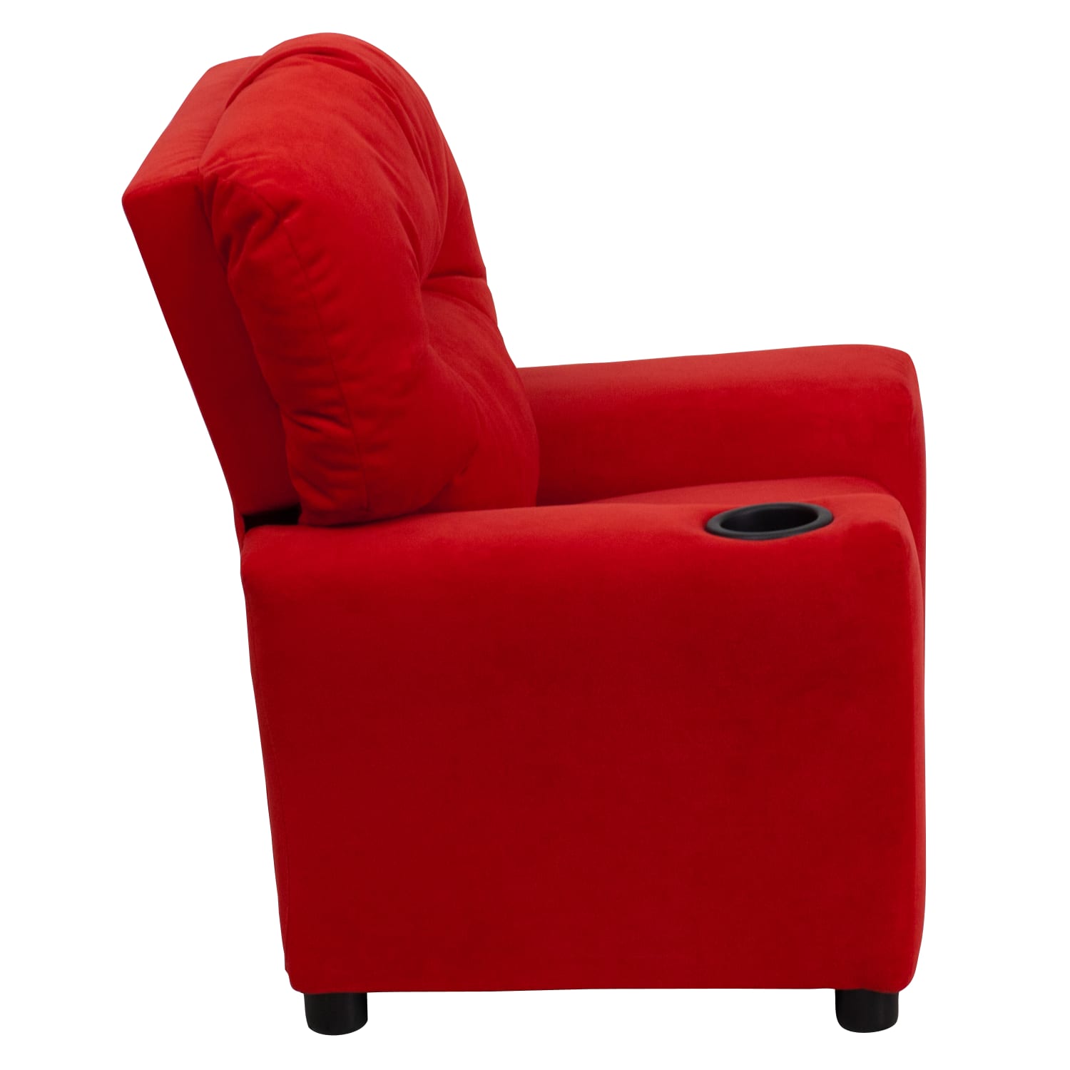 Flash Furniture Contemporary Kids Microfiber Recliner Accent Chair With Cup Holder Red PopularChairscom