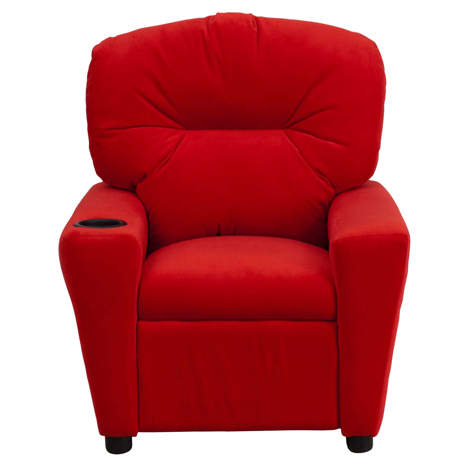 Flash Furniture Contemporary Kids Microfiber Recliner Accent Chair With Cup Holder Red PopularChairscom