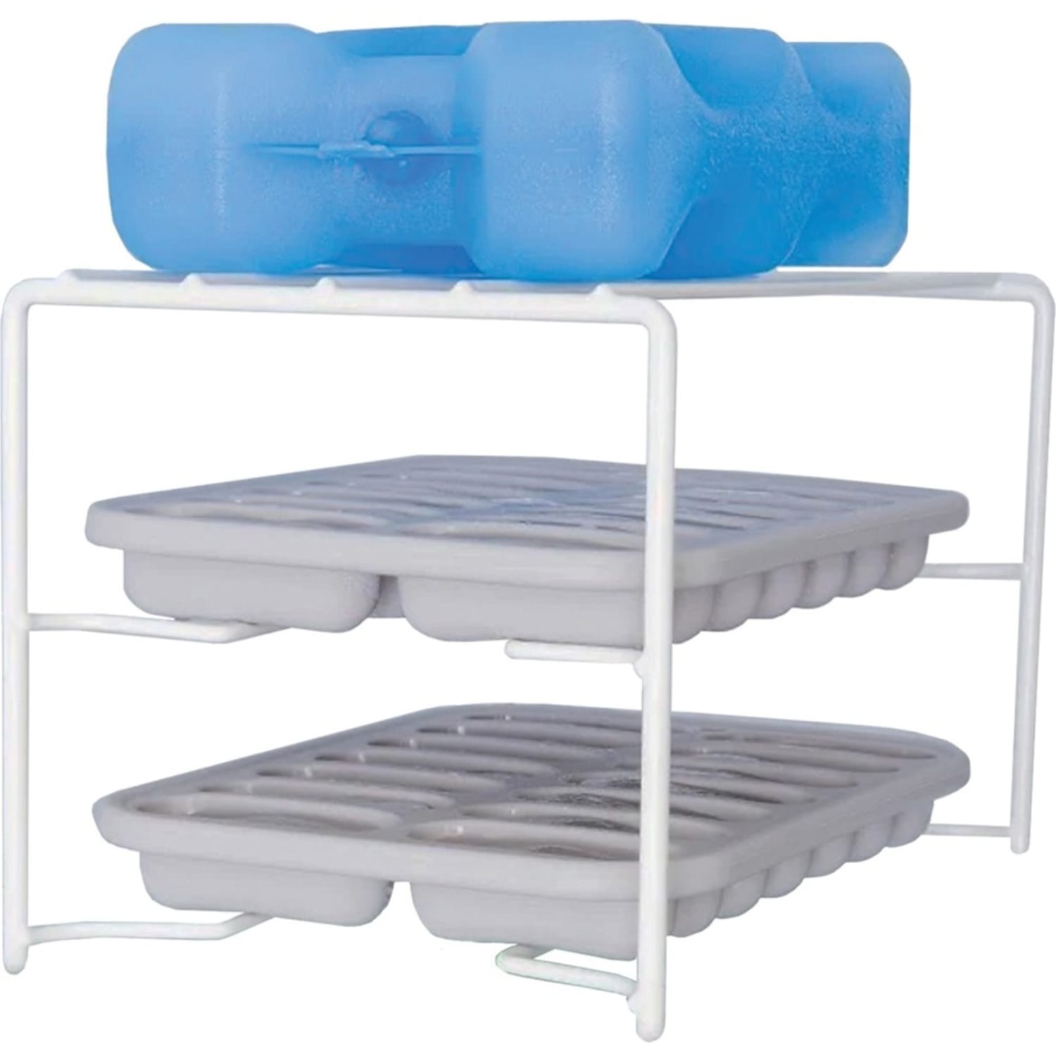 Better Houseware 2-Shelf Ice Tray Caddy, 5-3/4inH x 5-1/4inW x 9-3/4inD, Beige - Image 6