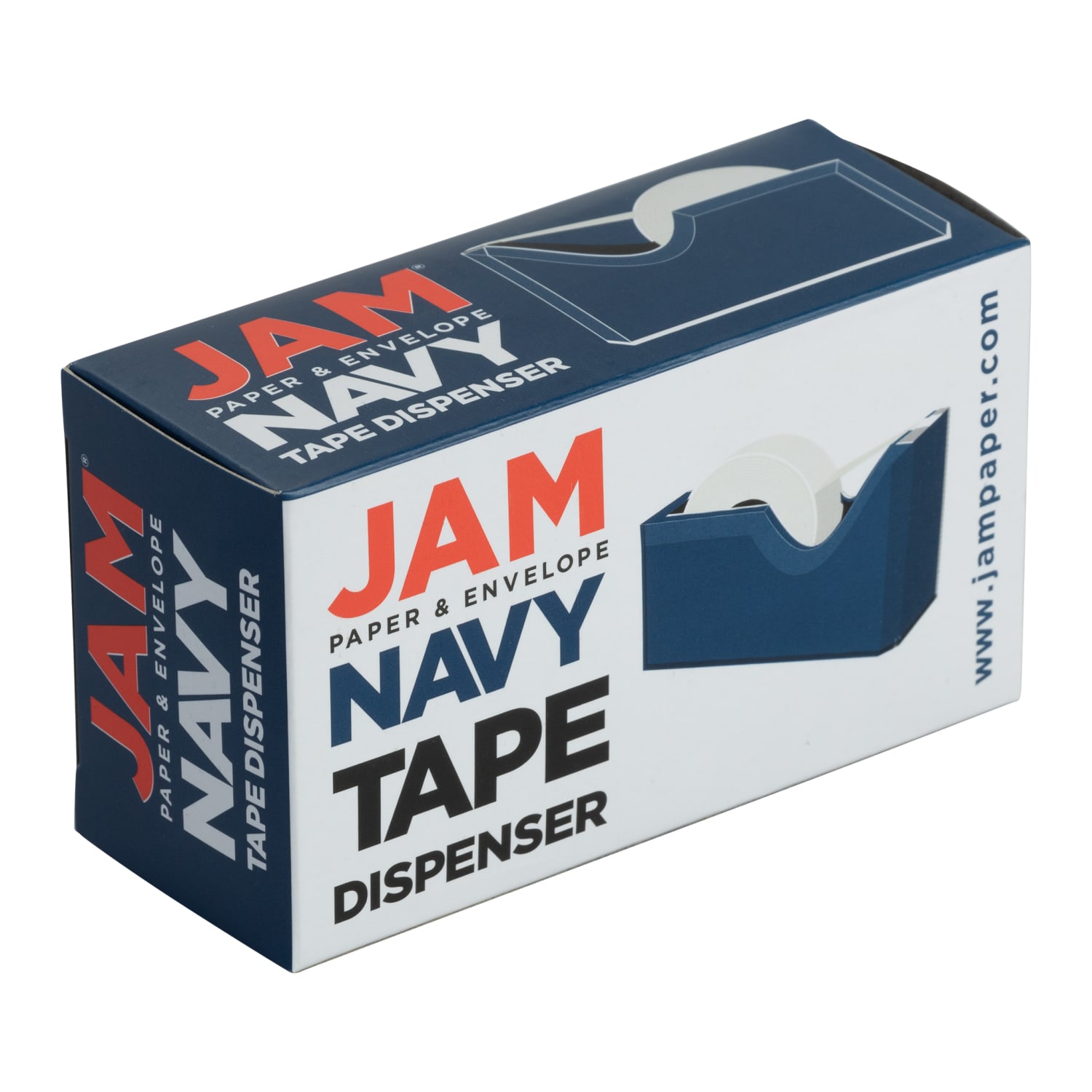 JAM Paper Plastic Tape Dispenser, 4-1/2inH x 2-1/2inW x 1-3/4inD, Navy Blue - Image 6