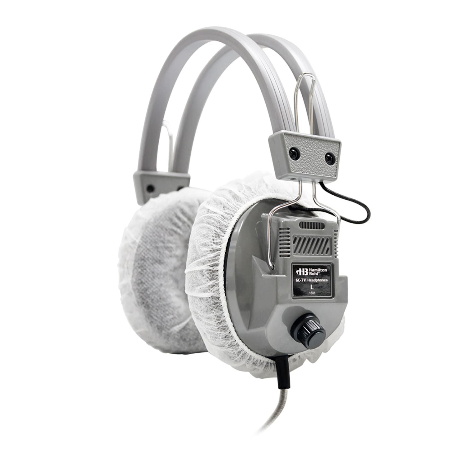 HamiltonBuhl HygenX Sanitary Ear Cushion Covers, For On-Ear Headphones & Headsets, 3-3/4in White, 50 Pairs - Image 3